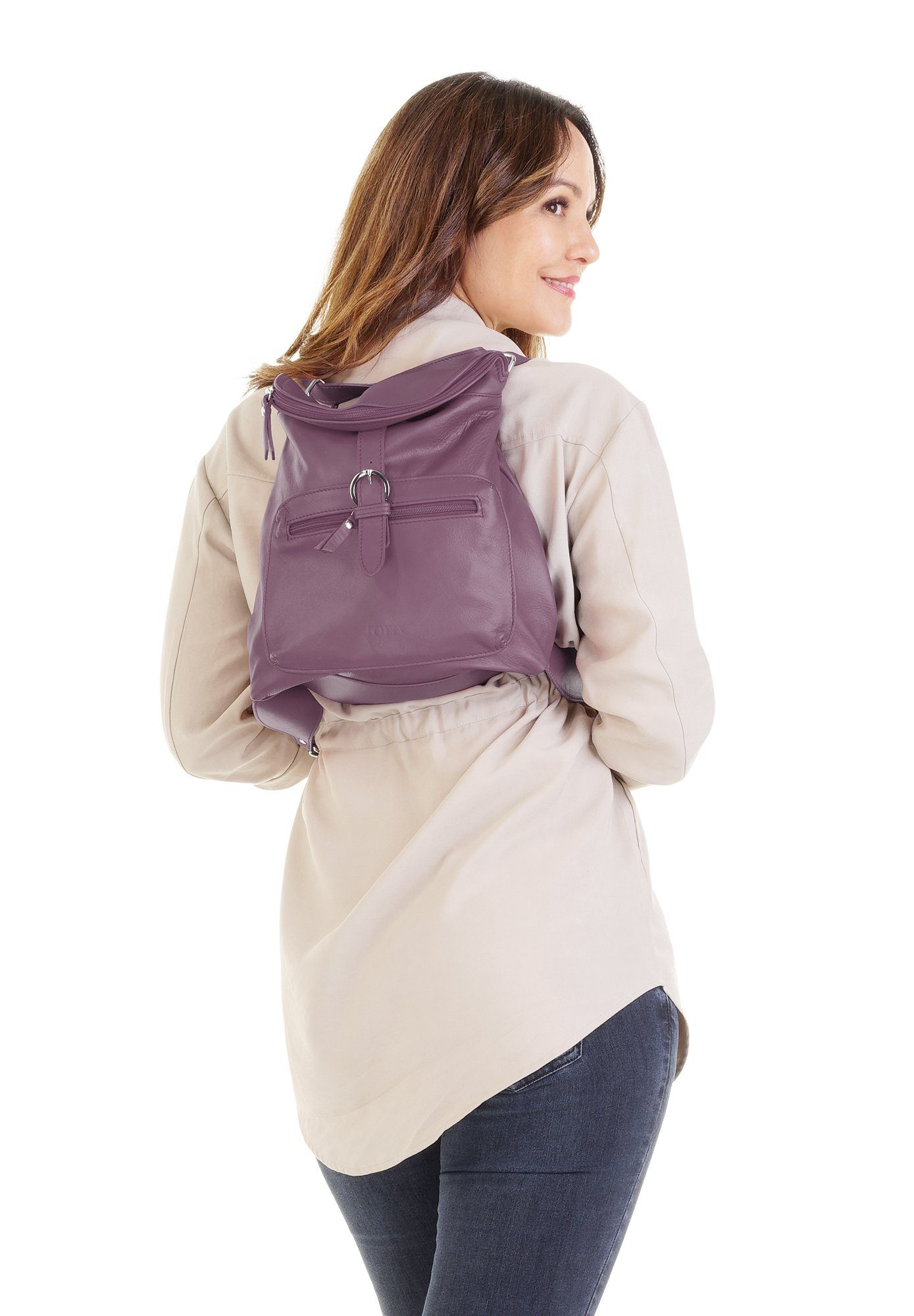 forty° Cityrucksack, echt Leder, Made in Italy günstig online kaufen