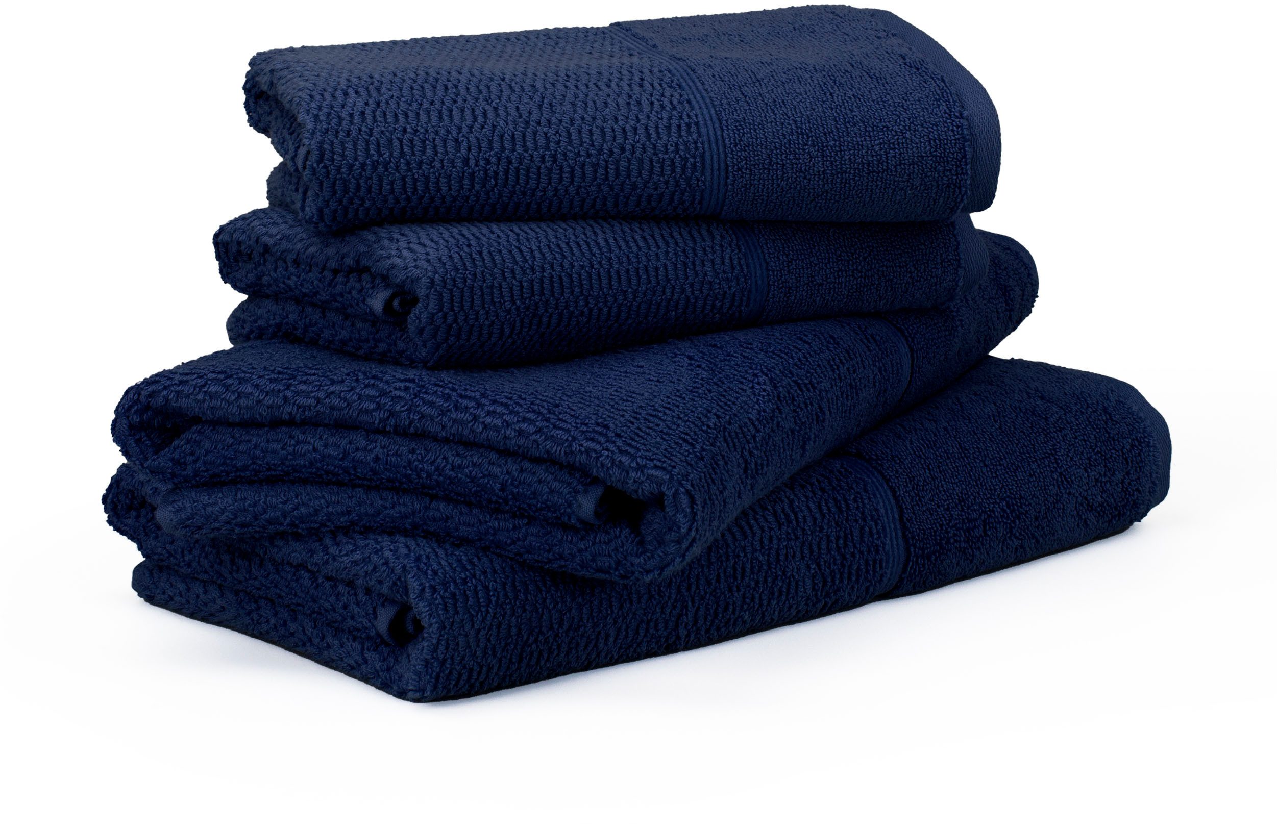 Möve for frottana Handtuch Set Pearl, Walkfrottier (Set, 4-St), Set: 2x Handtuch 50/100 und 2x Badetuch 67/140cm