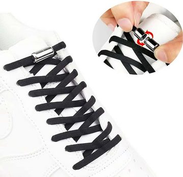 Coonoor Schnürsenkel 6 Paar Elastische Schnürsenkel mit Metallkapsel,Faule Schnürsenkel, für Sneaker, Laufschuhe, Sporschuhe