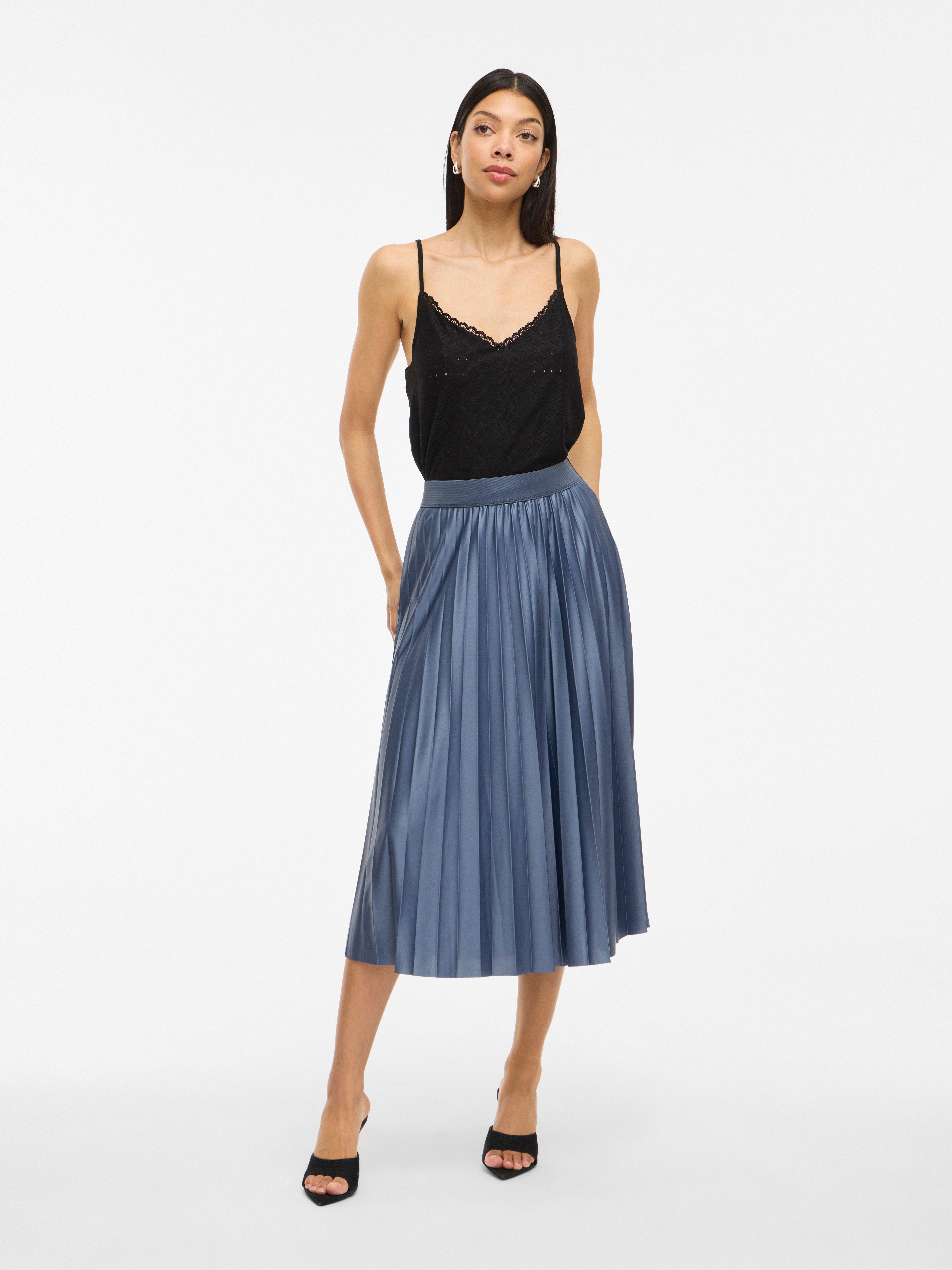 Vila Plisseerock VINITBAN SKIRT - NOOS Materialmix