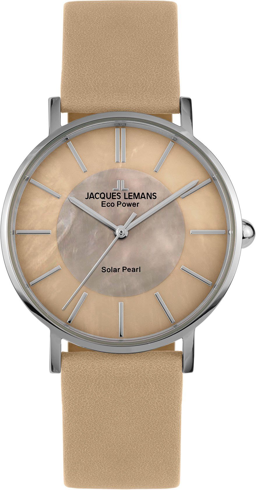 Jacques Lemans Solaruhr Eco Power Solar Pearl, 1-2112D beige