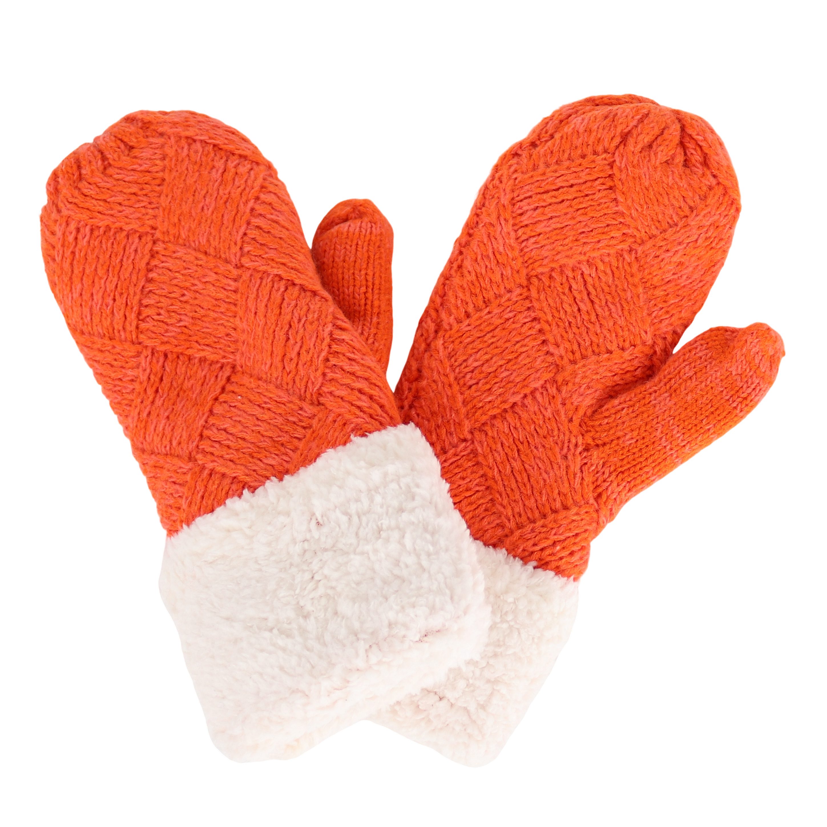 MIRROSI Strickhandschuhe Damen Handschuhe Fausthandschuhe warm durch gefüttert sehr weich und warm ideal für Herbst oder Winter
