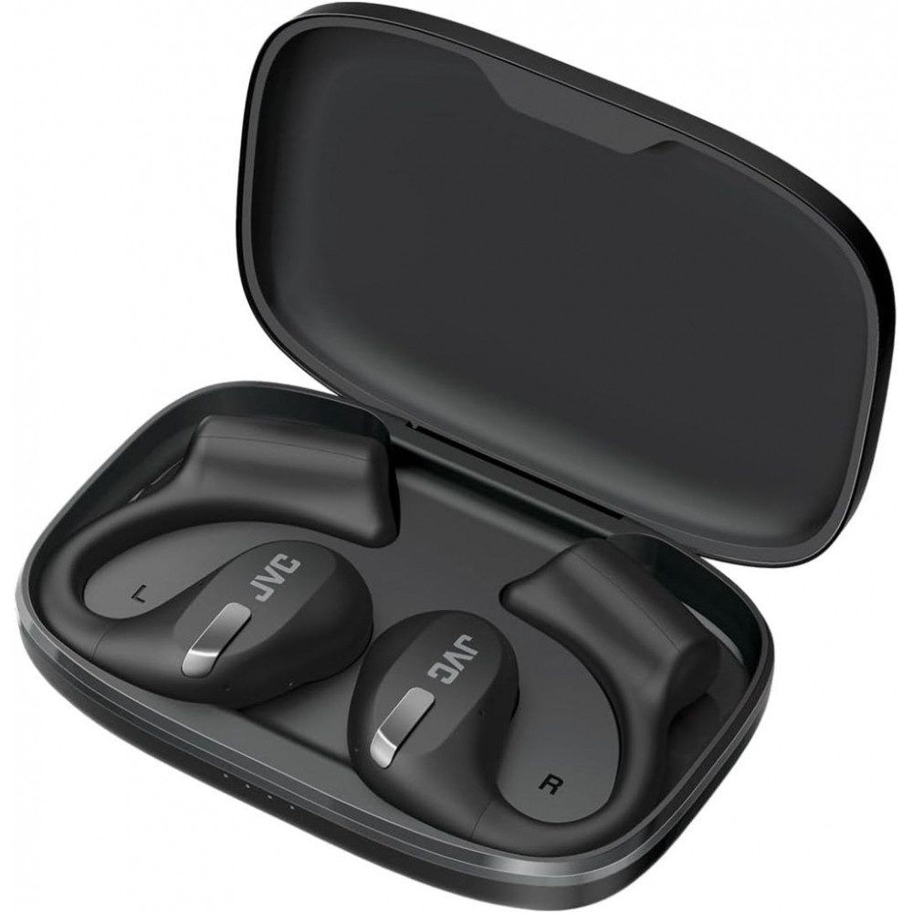 JVC JVC HA-NP50T Schwarz UE - Kabellose Nearphones. Kopfhörer (Open-Ear Design für Umgebungsgeräusche, Kabellos, Bluetooth, True Wireless, Wasserfest nach IPX4 Standard)