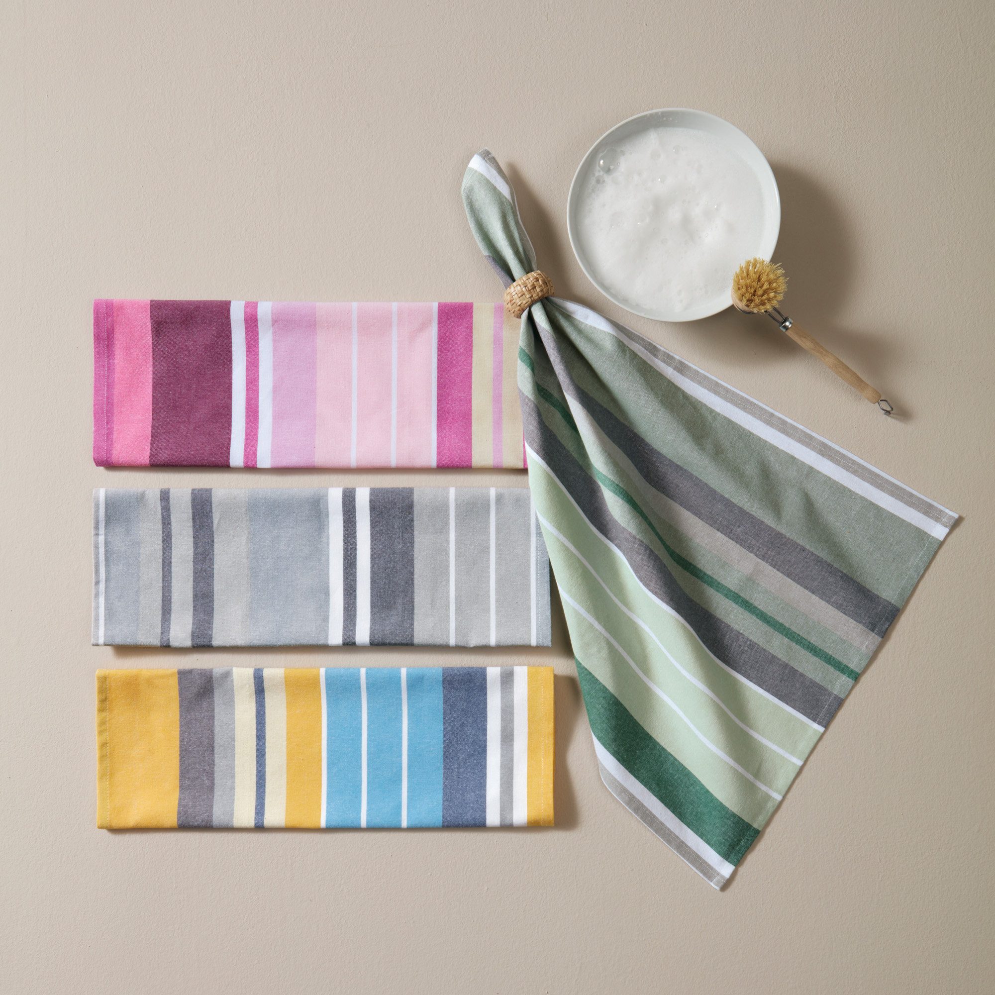 REDBEST Geschirrtuch Geschirrtuch 3er-Pack, Baumwolle Streifen günstig online kaufen