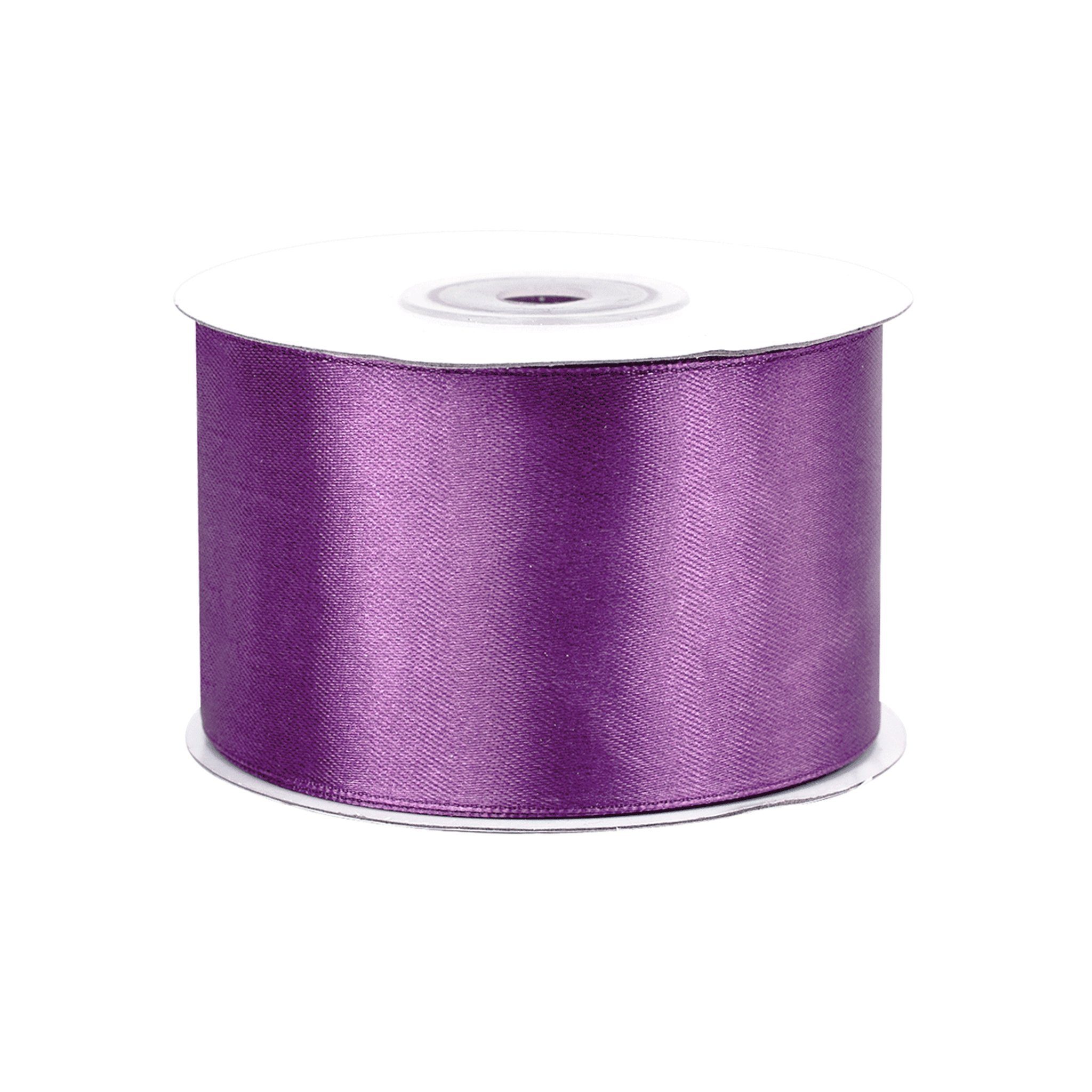 Creativery Satinband, Satinband 50mm x 25m Rolle Dunkles Mauve