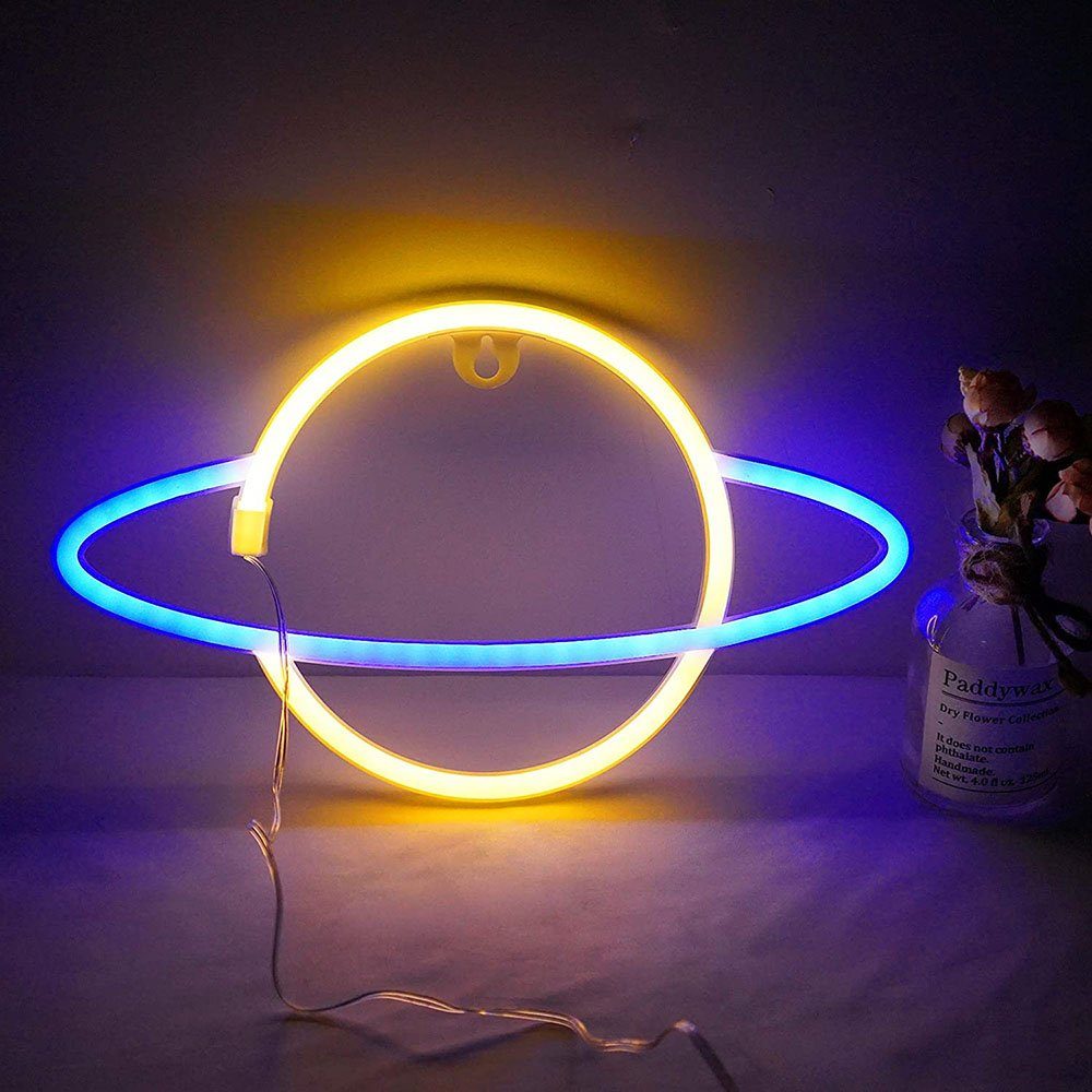 Rosnek LED Dekolicht Planet Moon, für Wand Shop Schlafzimmer Bar Party Weih günstig online kaufen