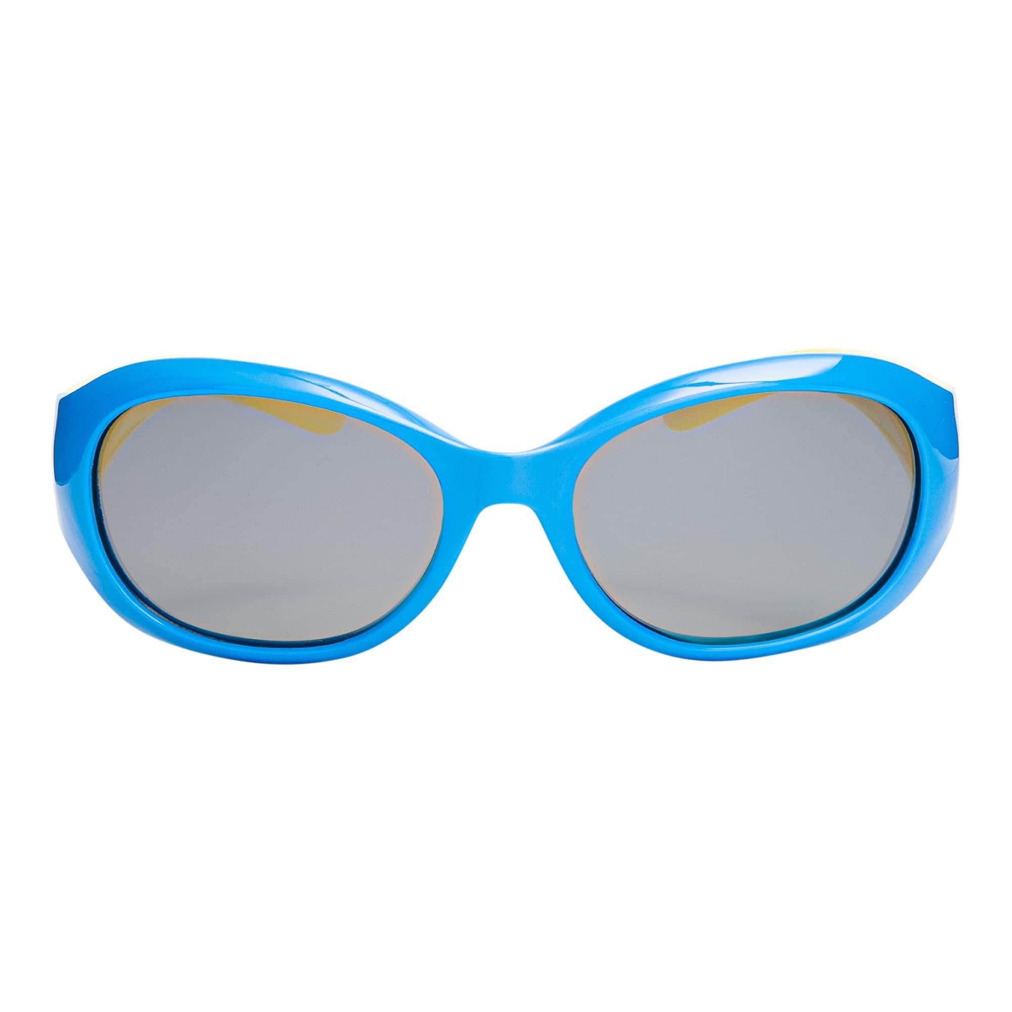 Blau-Gelb Stil Sonnenbrille Eyewear polarisierten mit Retrosonnenbrille Linsen Kinder (1-St) Blümchen BEZLIT Mädchen