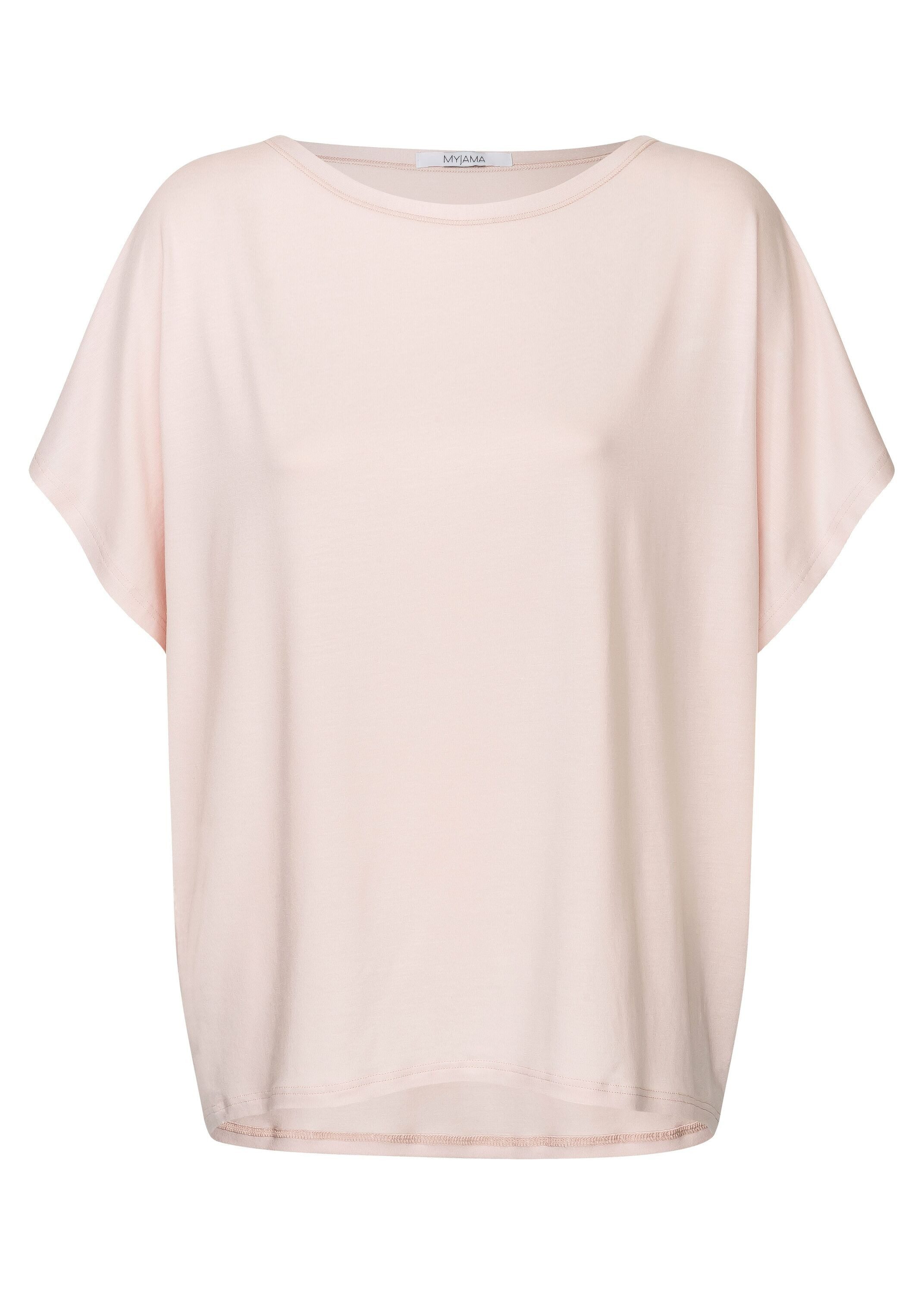 MYJAMA Pyjamaoberteil Curly Klassisch, weiche Qualität, elastisch, figurumschmeichelnd