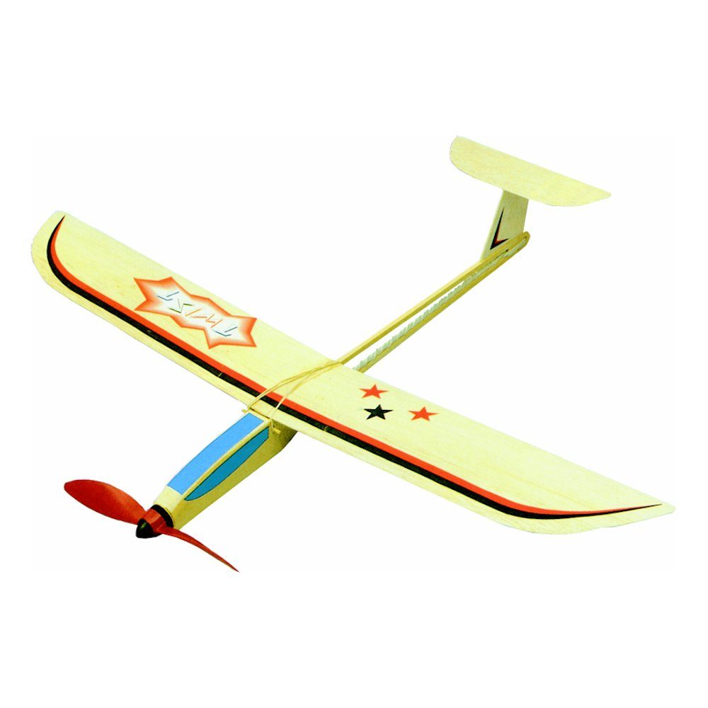Aero-Naut Spielzeug-Segelflieger TWIST Gummimotormodell Balsaholz Wurfgleiter, (Set, 1-tlg), Made in Germany