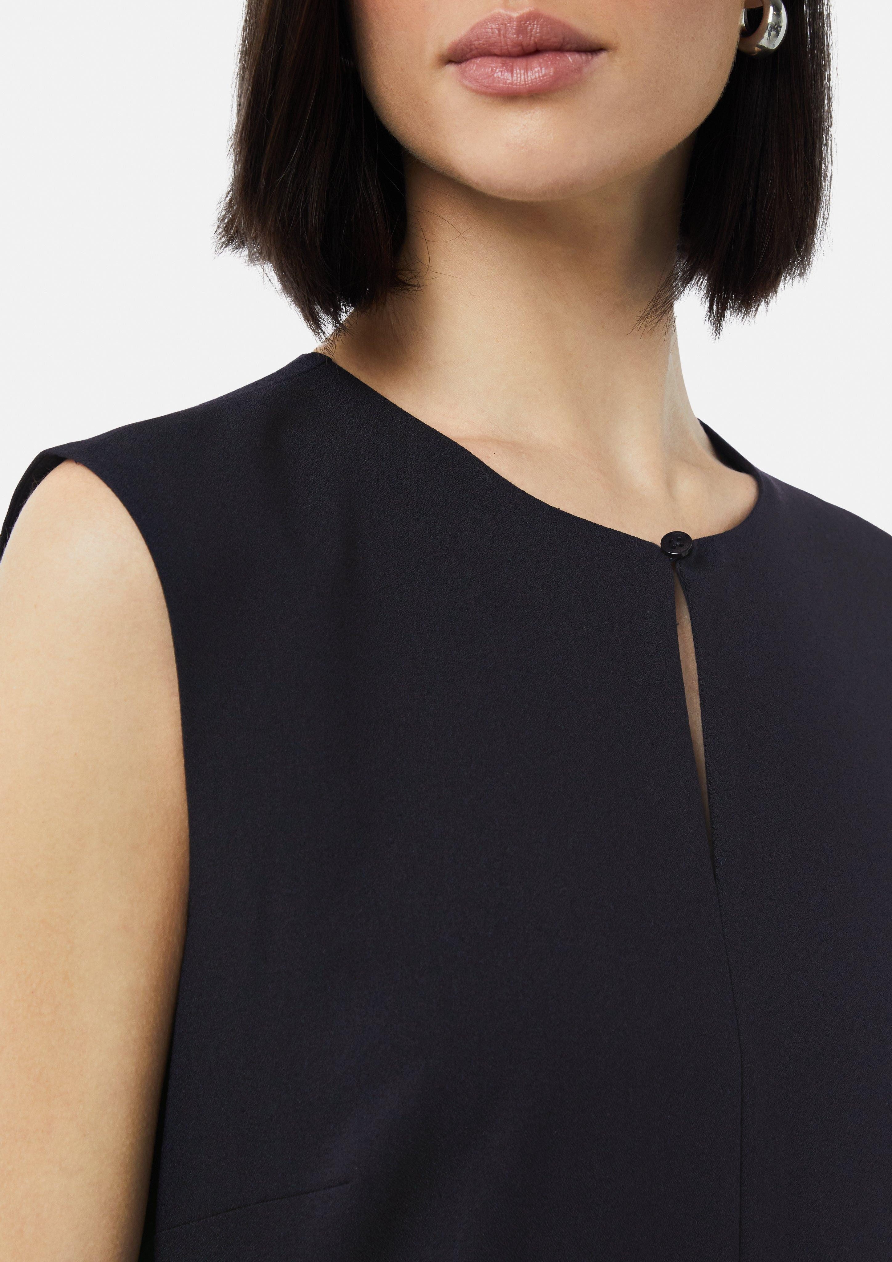 Comma Maxikleid Ausgestelltes Midikleid aus Crêpe günstig online kaufen