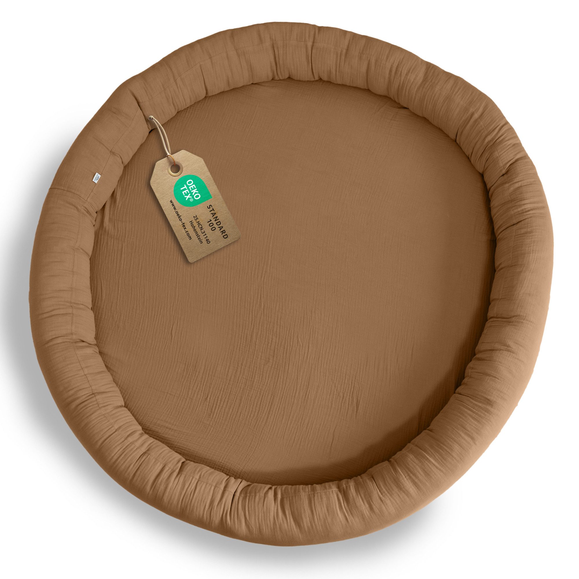 lilimaus Bodenkissen Sitzkissen für Kinder aus Musselin - Spielmatte & Kuschelecke, mit zarter Rüscheneinfassung - zum Lesen, Spielen & Kuscheln