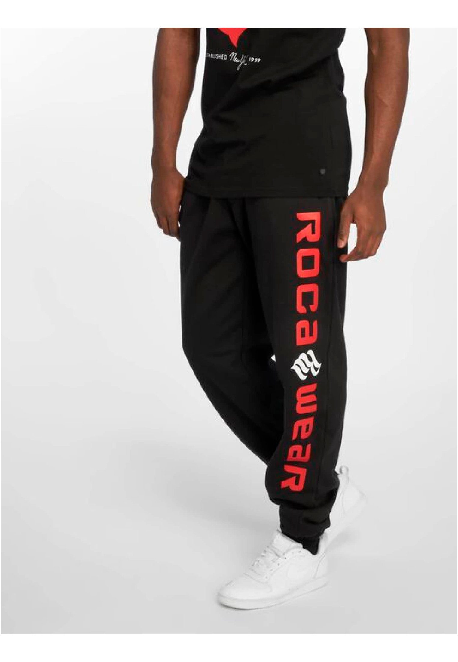Rocawear Stoffhose Herren Rocawear Basic Fleece Pants (1-tlg) black-red