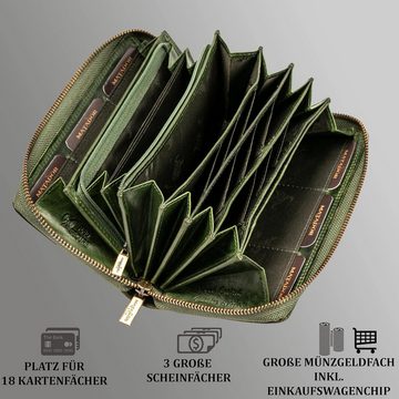 Matador Geldbörse (Damen - Groß Vintage Leder Portemonnaie, für Damen mit RFID-Schutz)