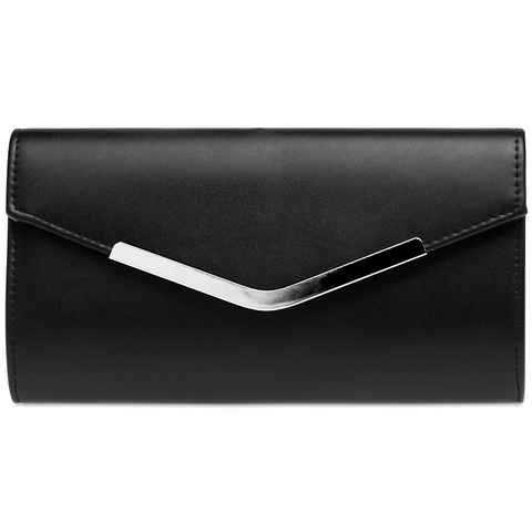 Caspar Clutch TA384 elegante Damen Clutch Tasche Abendtasche mit langer Kette