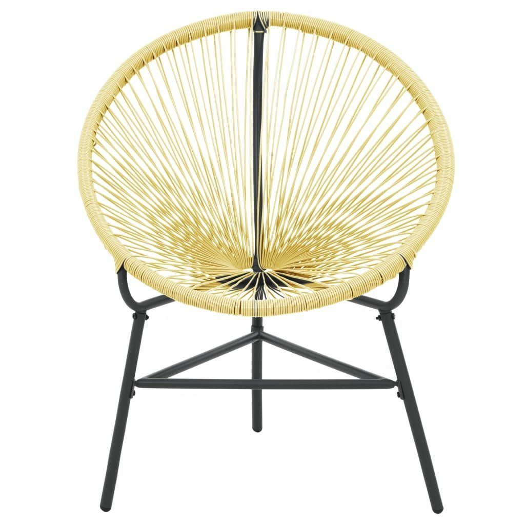 vidaXL Gartenstuhl Acapulco-Gartenstuhl Poly Rattan Beige (1 St)