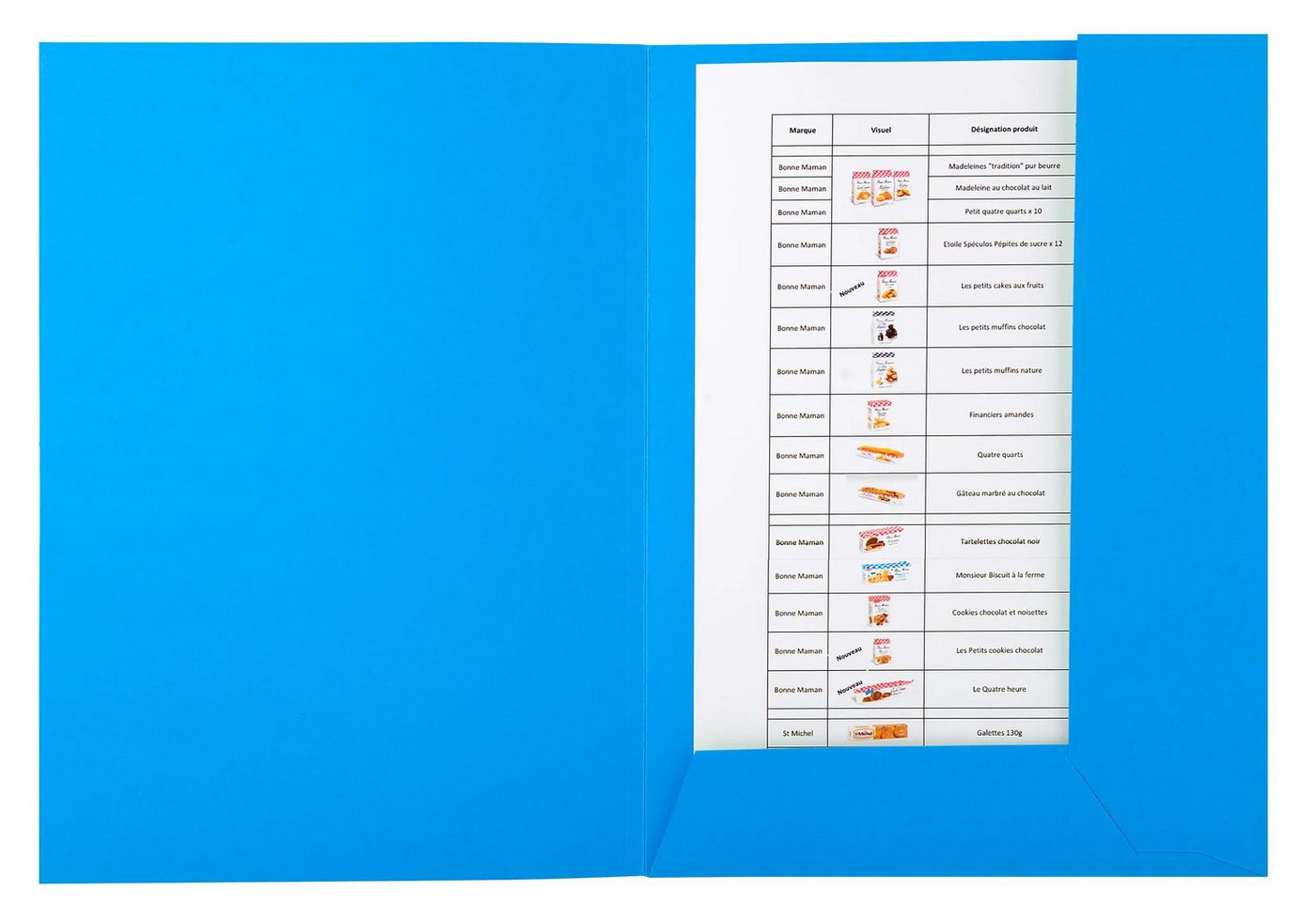 Thumbnail - EXACOMPTA Organisationsmappe 50x Aktenmappe + Index, 2 Klappen RC Kart., A4, Intensivblau, 445006E, Sammelmappe mit Klap...
