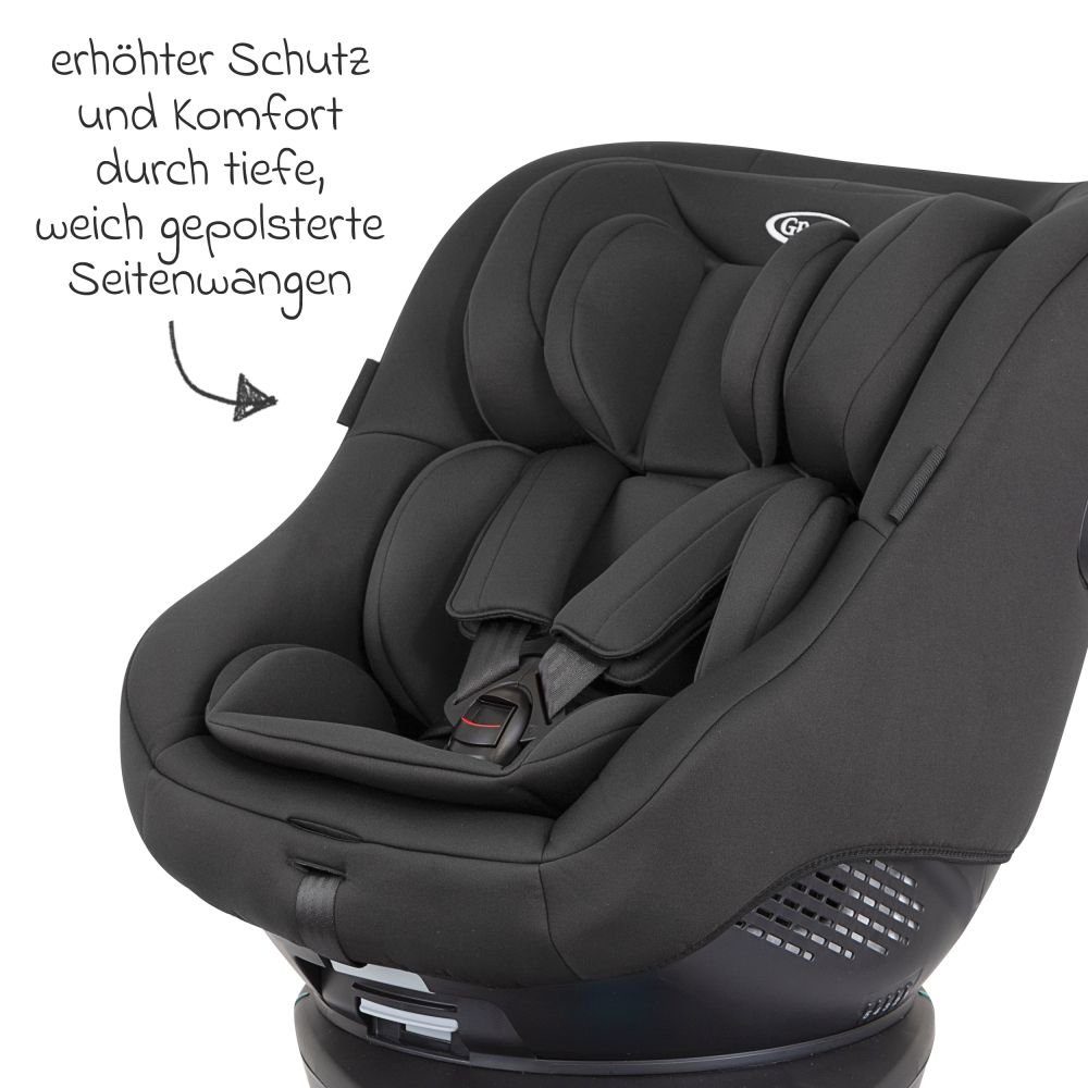 Reboarder 4 Graco cm-105 kg, - bis: Autokindersitz Jahre Turn2Me i-Size (40 Midnight, Kinder Autositz ab - Geburt 13 cm)