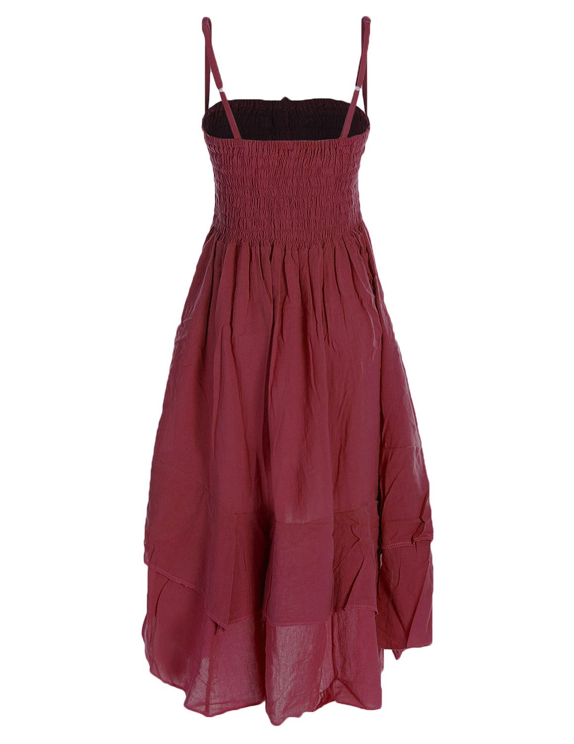 Vishes Sommerkleid 2in1 Kleid-Rock Damen Sommer-Kleid Spagetti-Träger Hippie-Rock Elfen, Casual Style