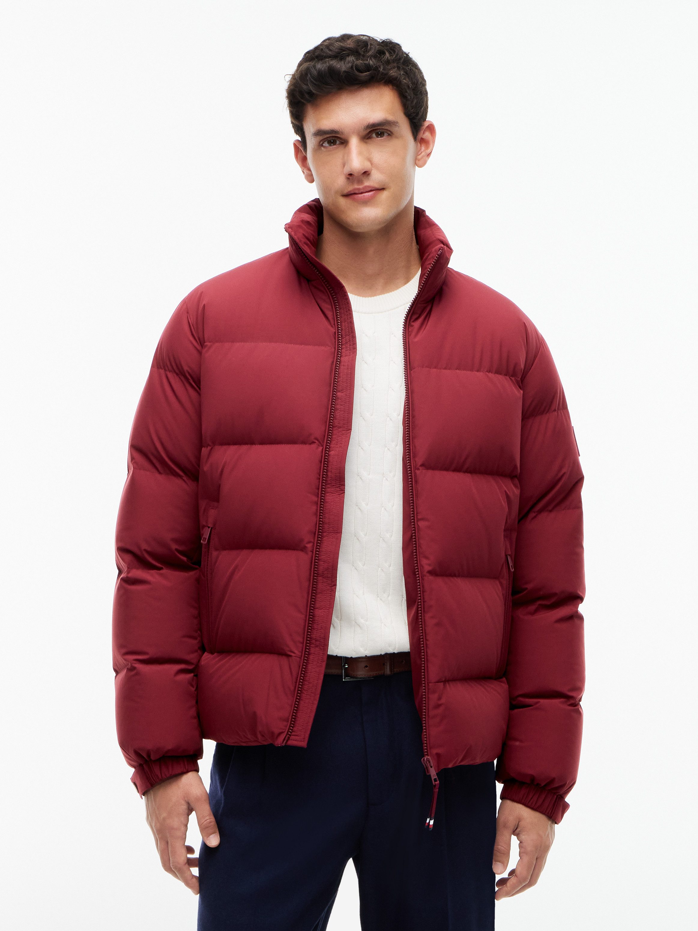 Tommy Hilfiger Daunenjacke DOWN STAND PUFFER Winterjacke, weiche Daunenfüllung