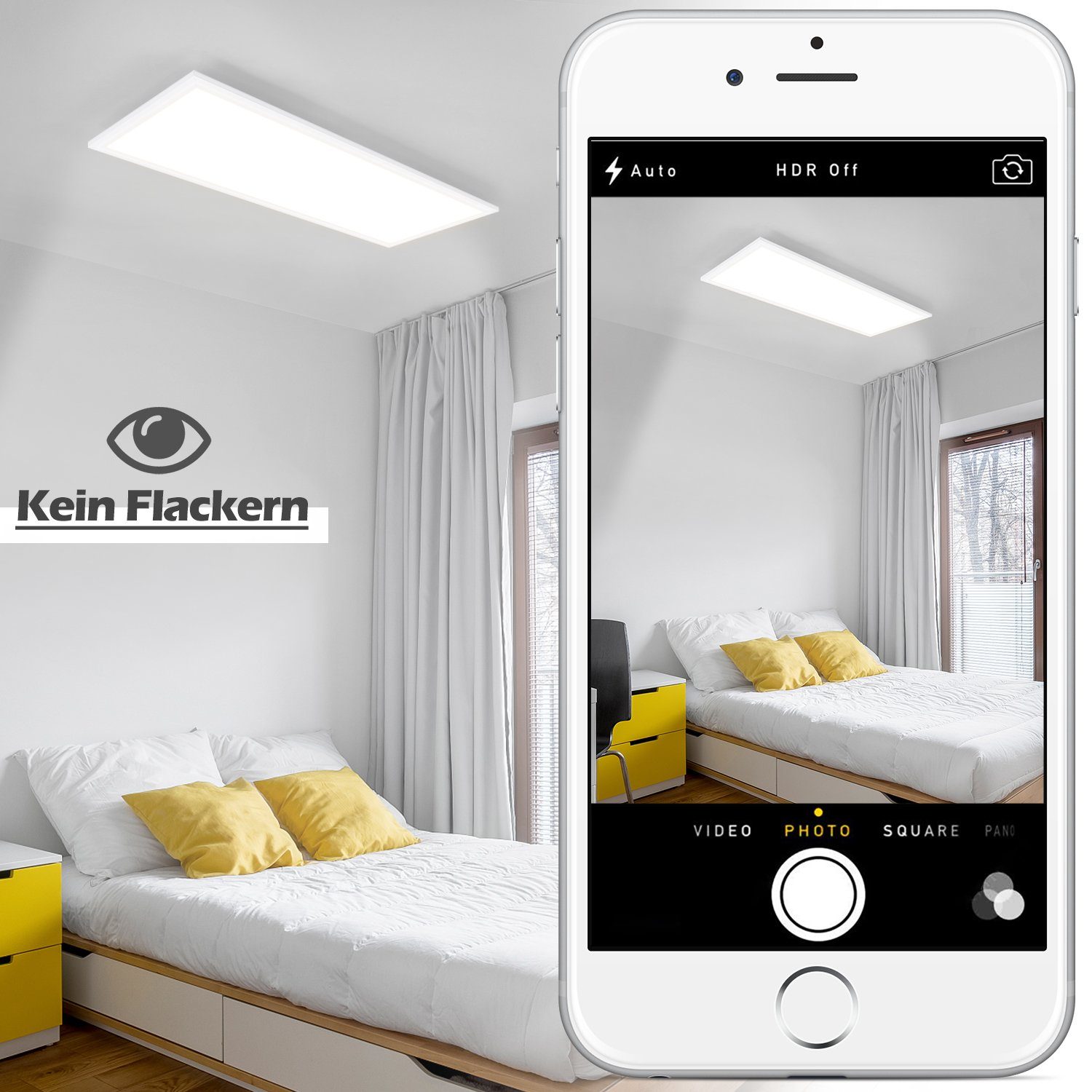 Flach Küche 39W Modern Schlafzimmer, Wohnzimmer LED ZMH 30cm, Büro 80 Tageslichtweiß, Panel x Deckenleuchte