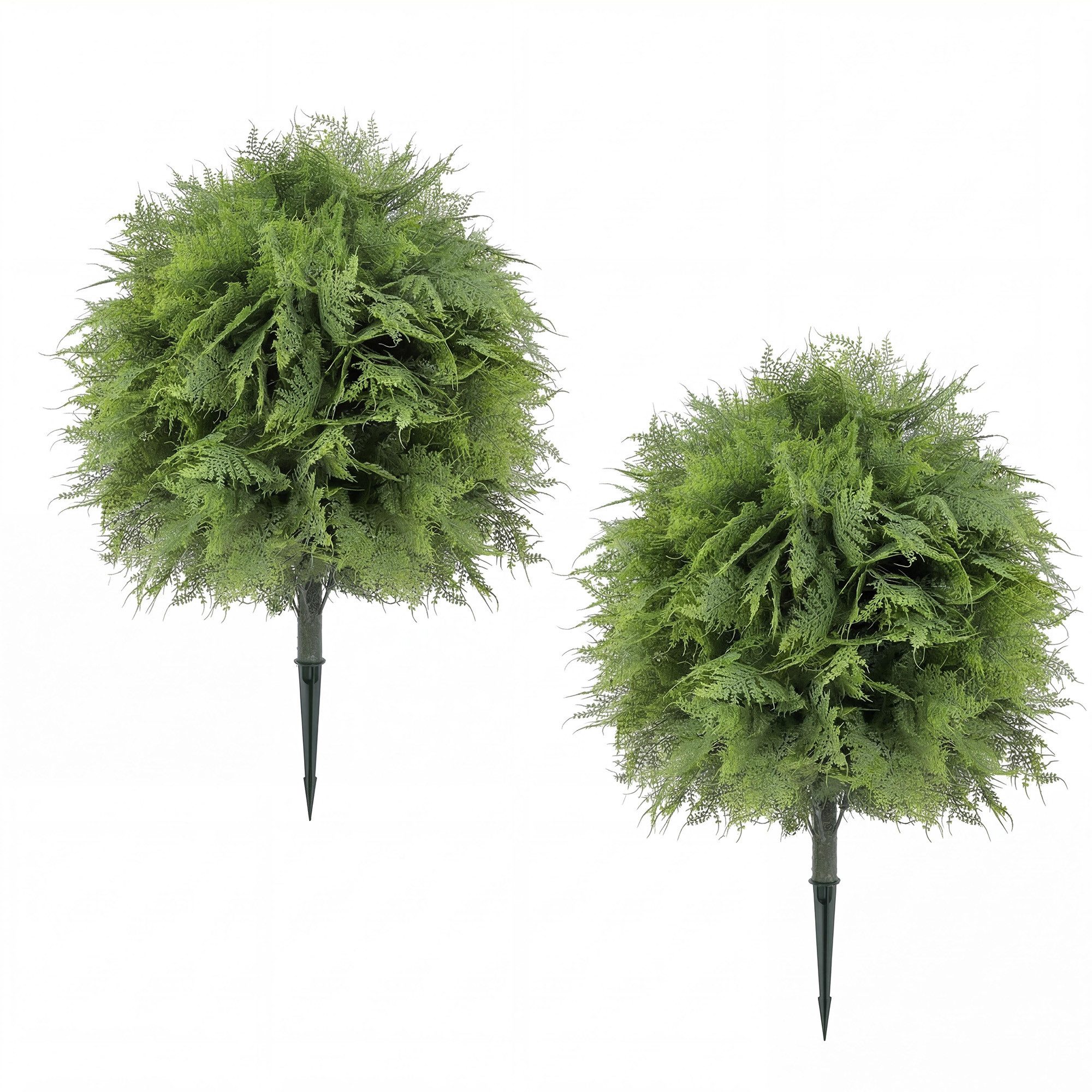 Kunstbaum Künstliche Farn Topiary Ball Bäume Für Heimdekoration 2er Pack, GarveeMore