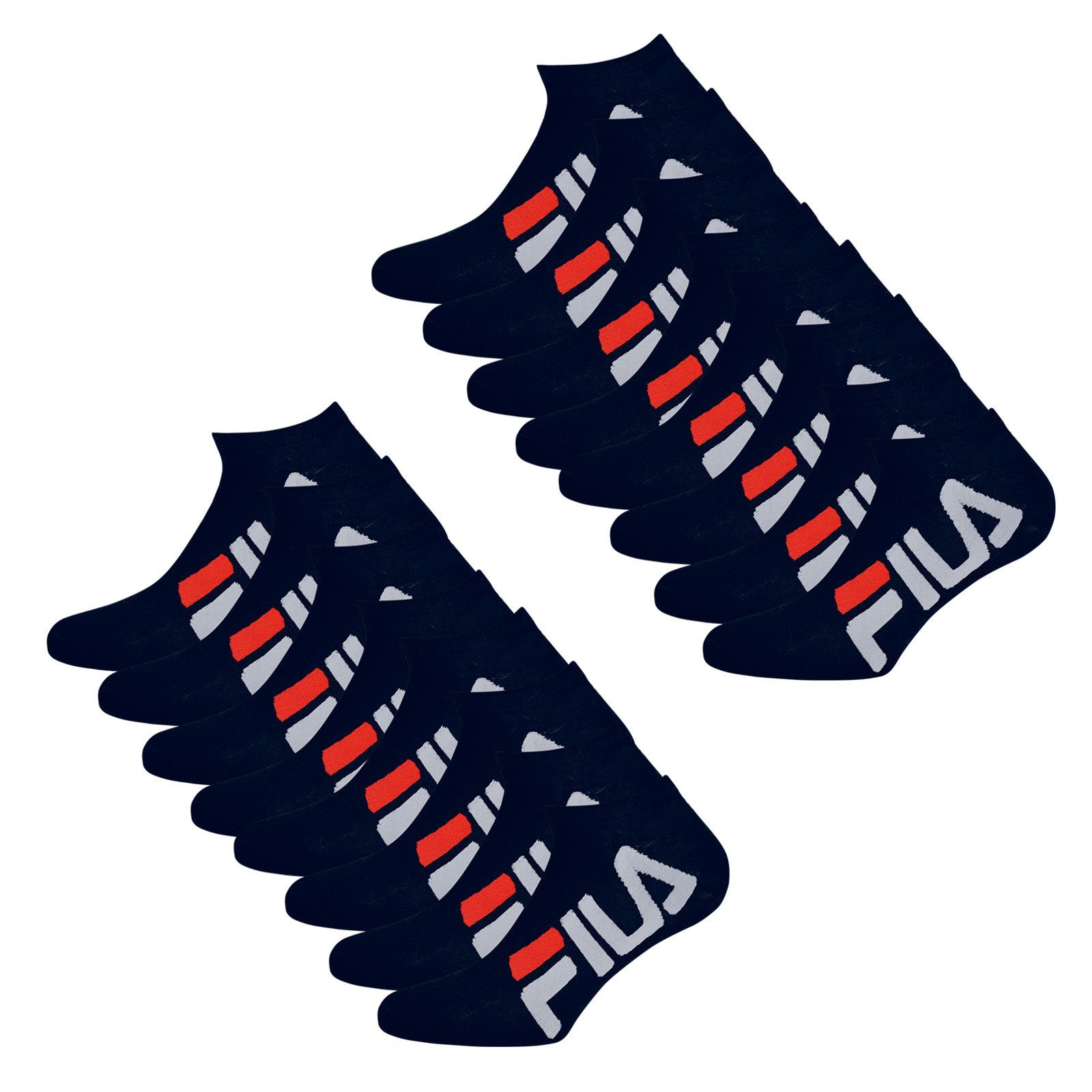 navy Markenschriftzug 321 (8-Paar) Sneakersocken mit großem Calza Fila Inivisible Socks