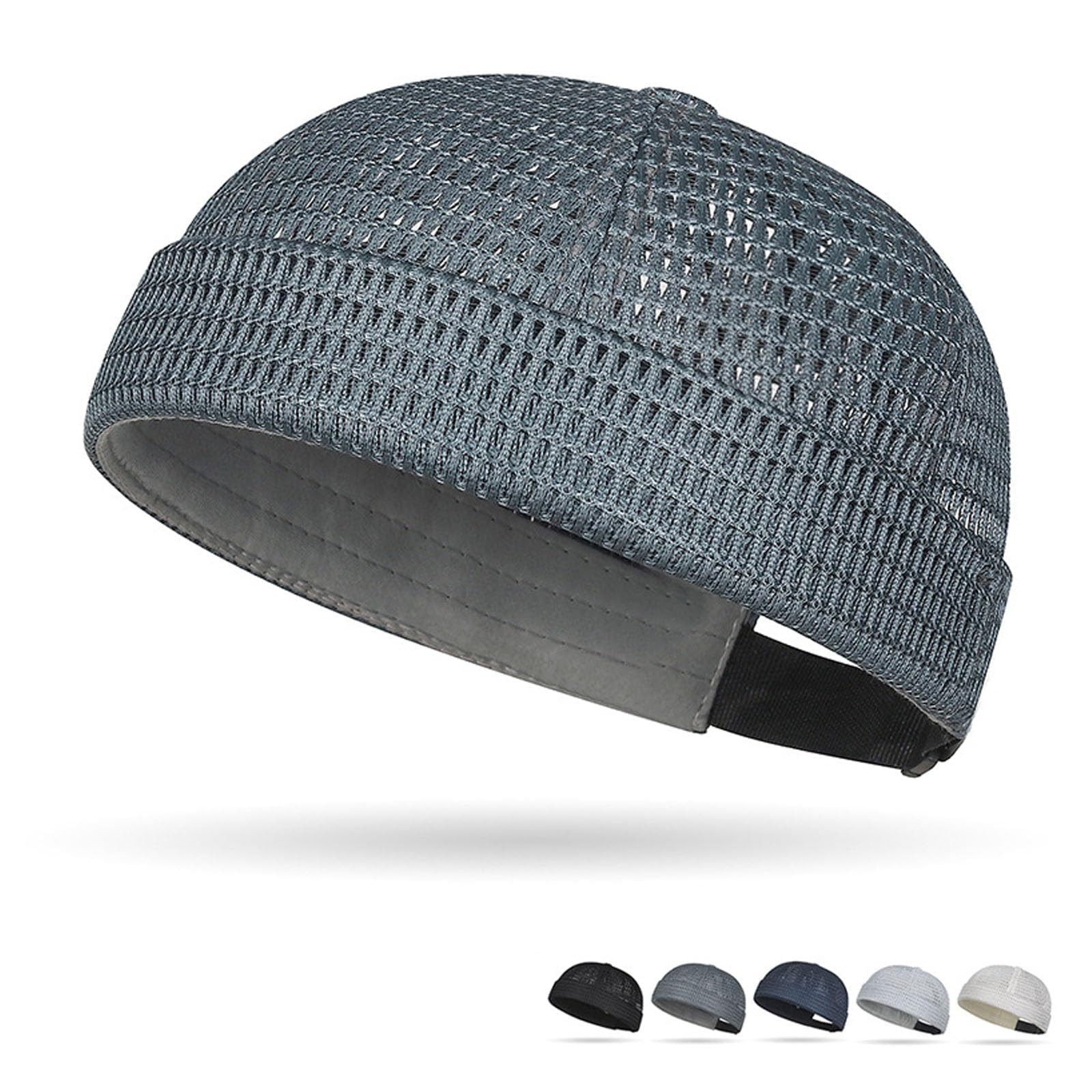 Zaewry Dockermütze Docker-Cap Herren Seemannsmütze Hafenmütze Basecap Randlose Docker-Mütze für Damen Herren Leichte Mesh-Totenkopf-Kappe