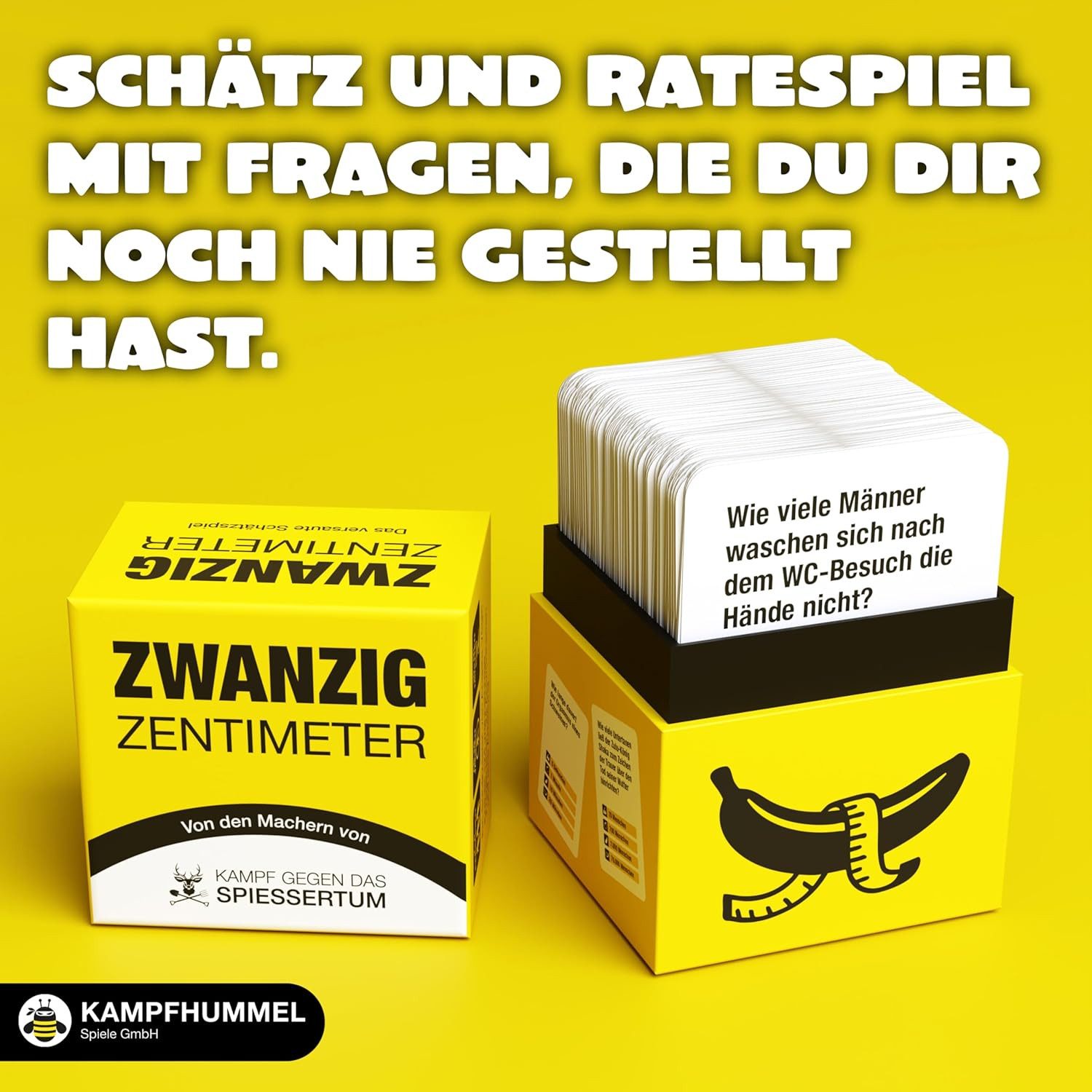 Kampfhummel Spiele Spiel Kampf gegen das Spießertum - Zwanzig Zentimeter, Versautes Fragenspiel, Schwarzer Humor, 2-6 Spieler