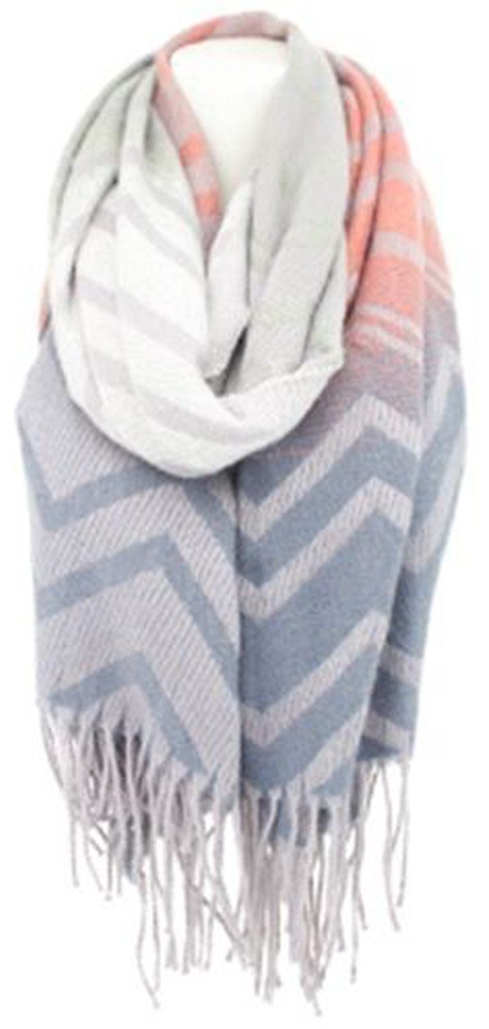 chic4home Schal Winter Weave, (1-St. 1-teilig), Damen Schal ca.70x180cm Muster weiches Kaschmir-Gefühl