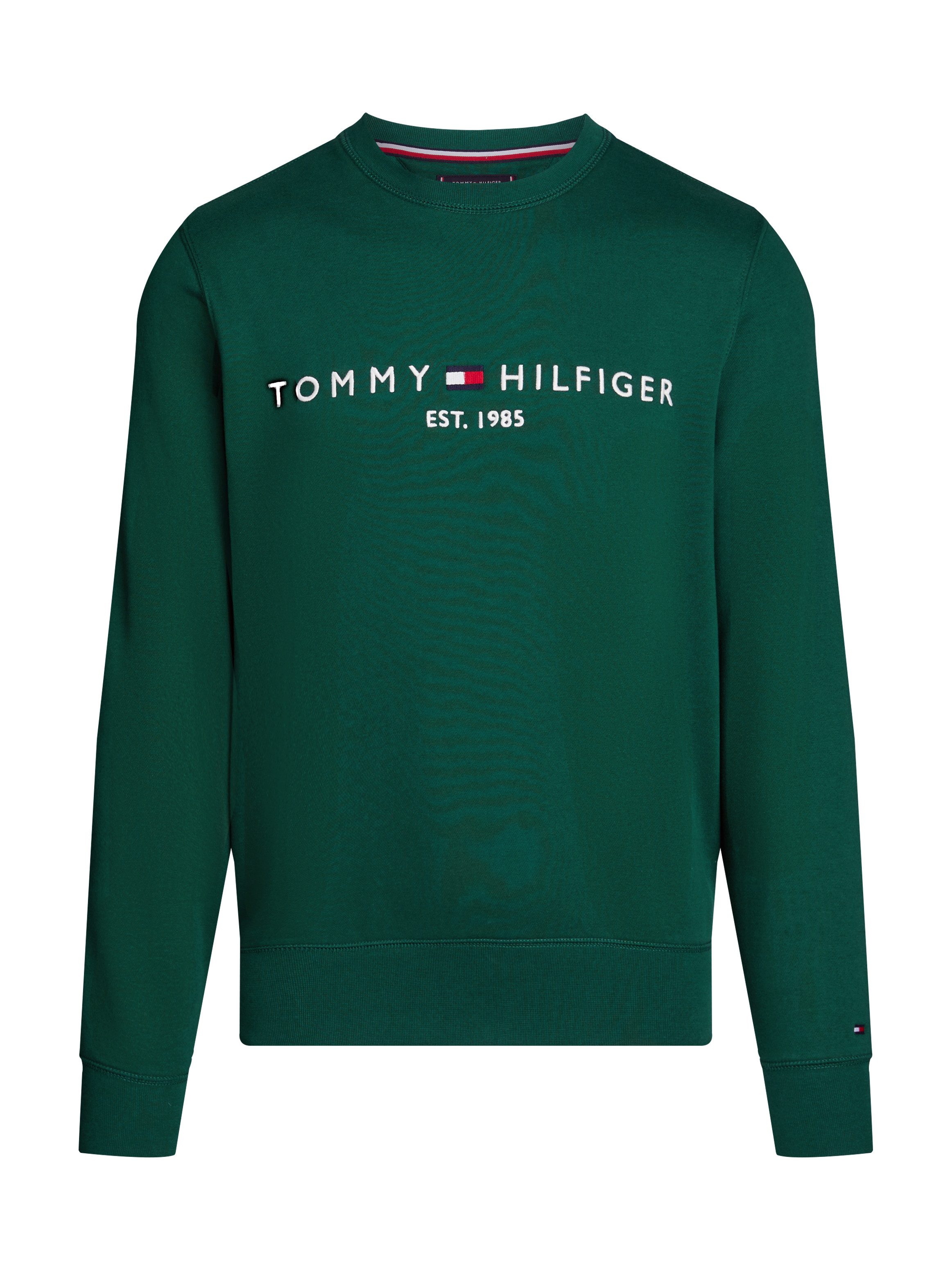 Tommy Hilfiger Sweatshirt TOMMY LOGO unifarben, casual, regular fit, Baumwollmix, Rundhals – Bild 5 von 5