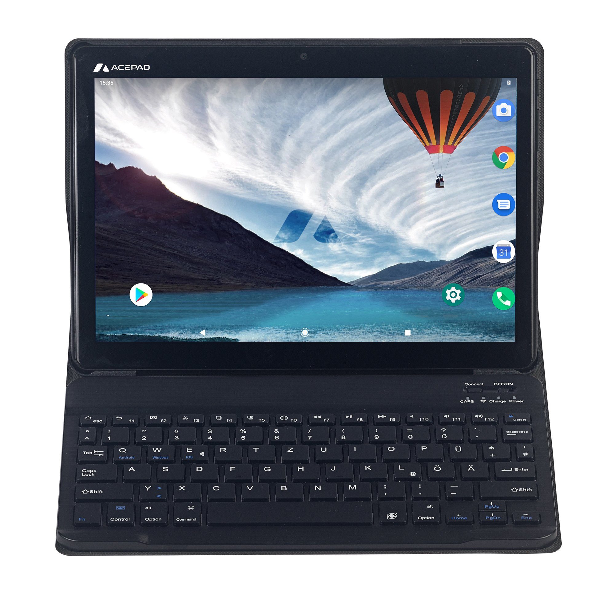 10", Full-HD GB, 4G A145T mit v2024 Schwarz Wi-Fi, Bluetooth-Tastaturtasche 6GB Android, FHD Tablet (10,1", FIX Bluetooth-Tastatur Ram, Acepad 1920x1200, "Fix) 128 (LTE), mit