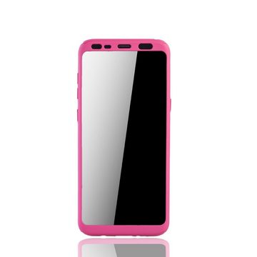 König Design Handyhülle Samsung Galaxy S8 Plus, Samsung Galaxy S8 Plus Handyhülle 360 Grad Schutz Full Cover Rosa