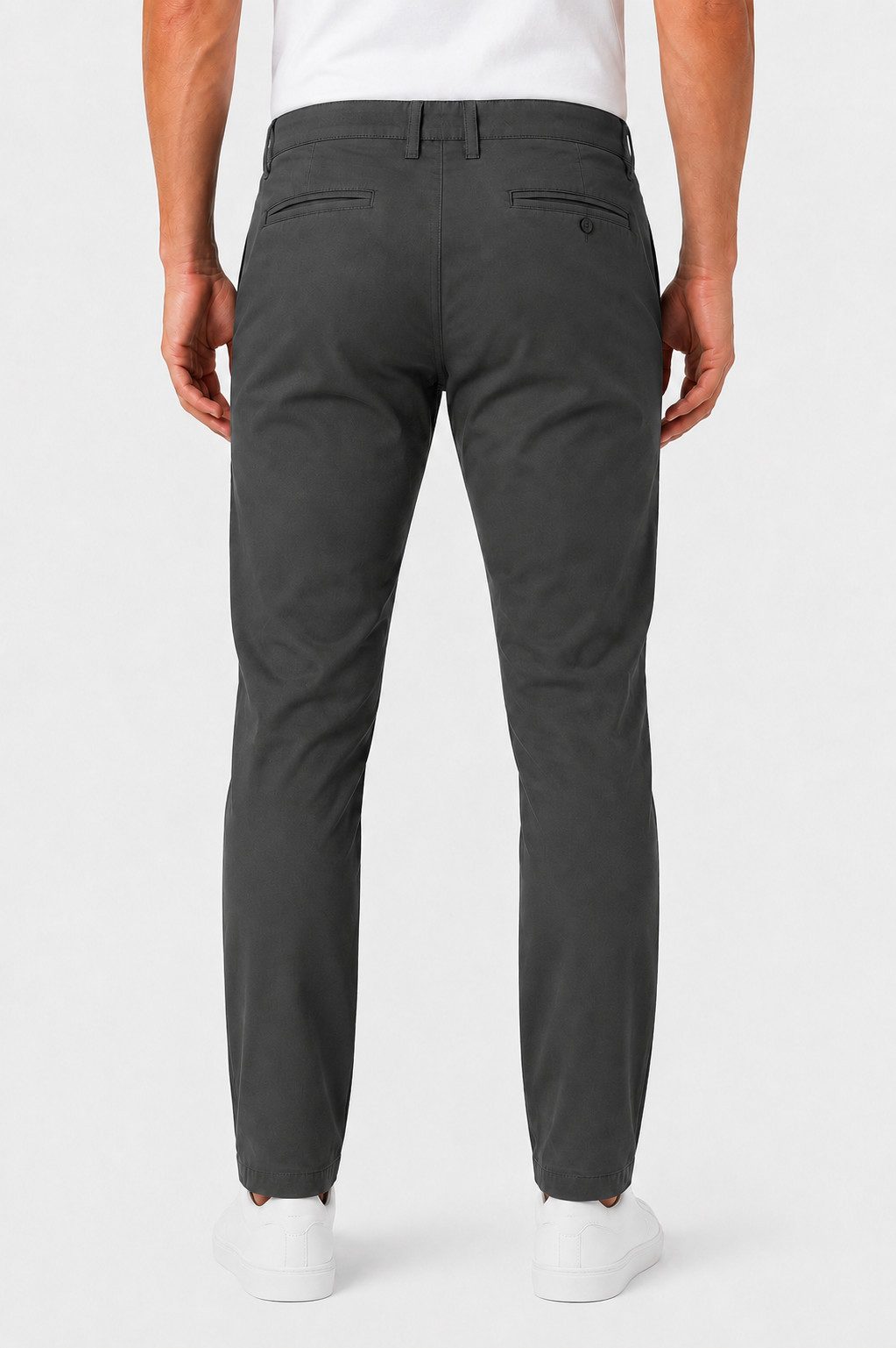 D'MARO Chinohose Herren, Chino Hosen Herren mit Stretch, Modern Fit Hose abgesteppte Kante