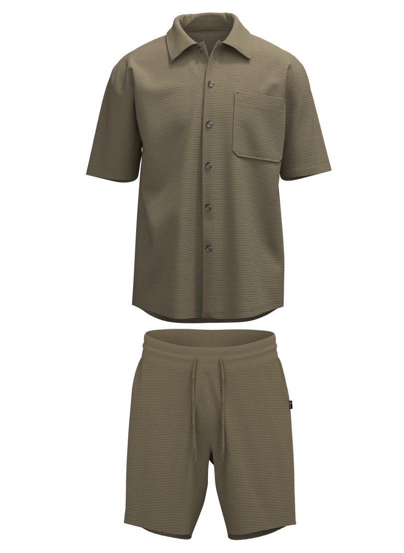 Trigema Freizeitanzug TRIGEMA Freizeitset in Waffeloptik (1-tlg)