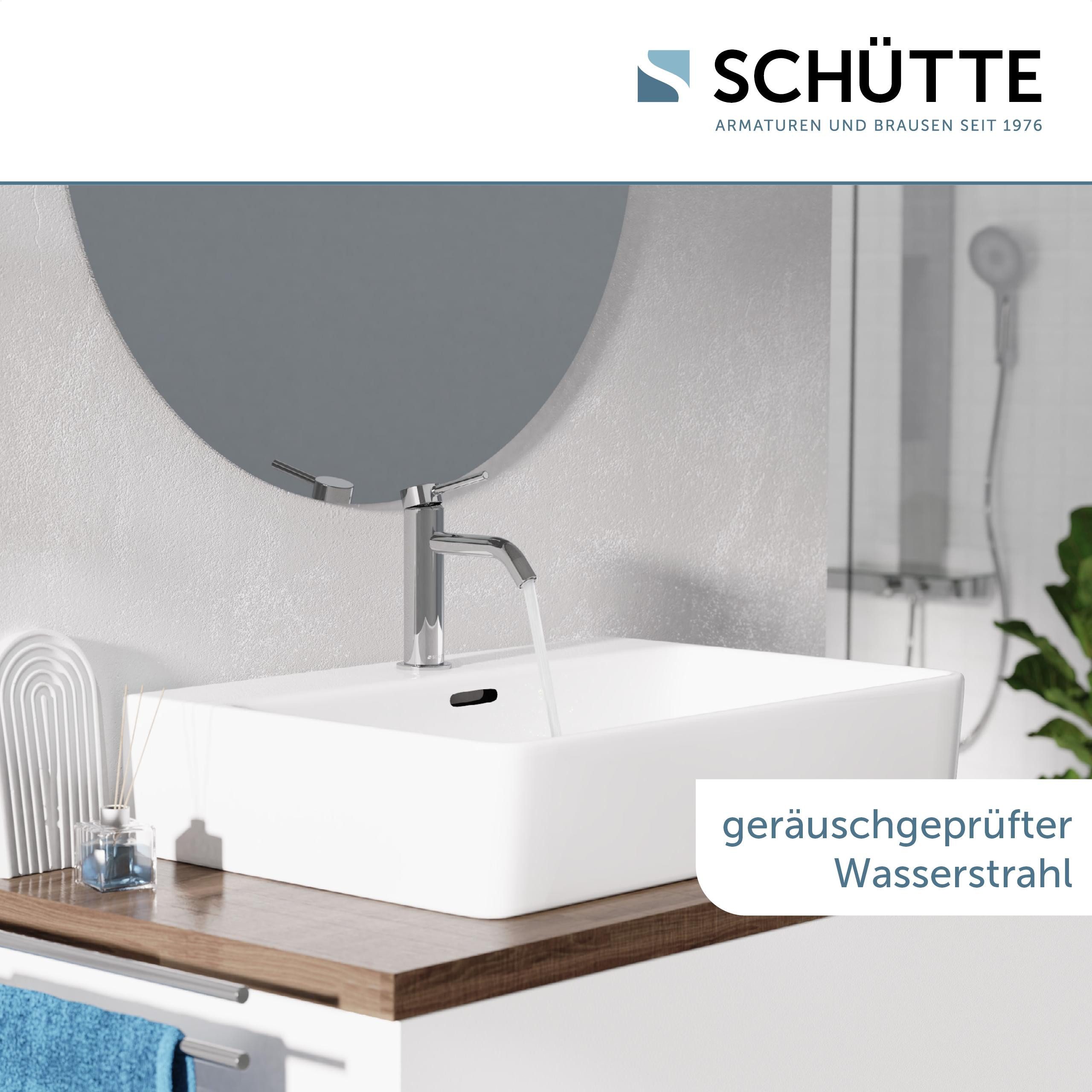 Schütte Waschtischarmatur BARI chrom Kartusche, Marken-Mischdüse, Flexschlä günstig online kaufen