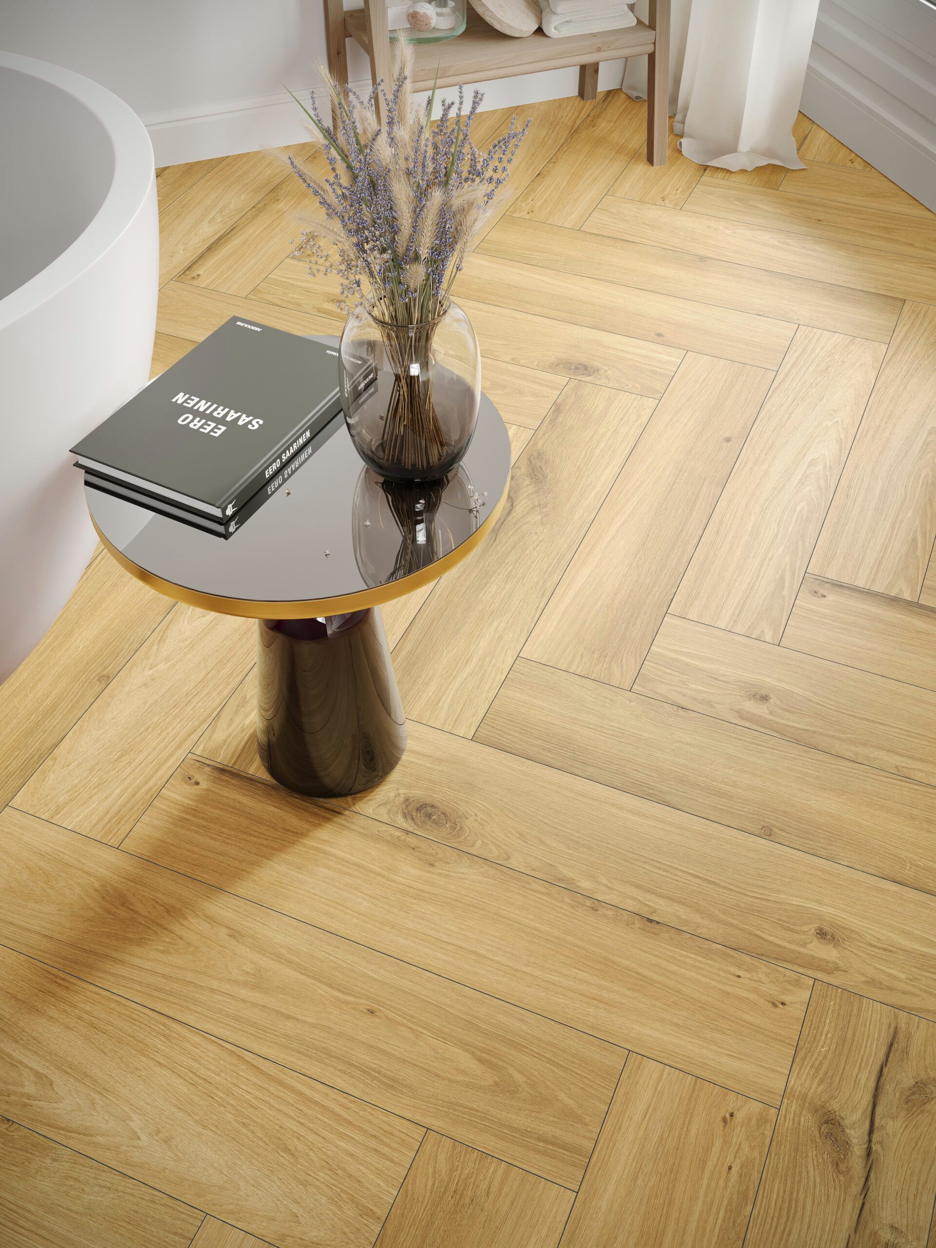 FALQUON GmbH Vinylboden The Floor Herringbone 740x148x6mm- Made in Germany - Click-Vinylboden, Fischgrät, inkl. Trittschalldämmung, Packung, In 1 Packung: 16 Paneele - 1,75m², 1 Packung: 16 Paneele - 1,75 m²