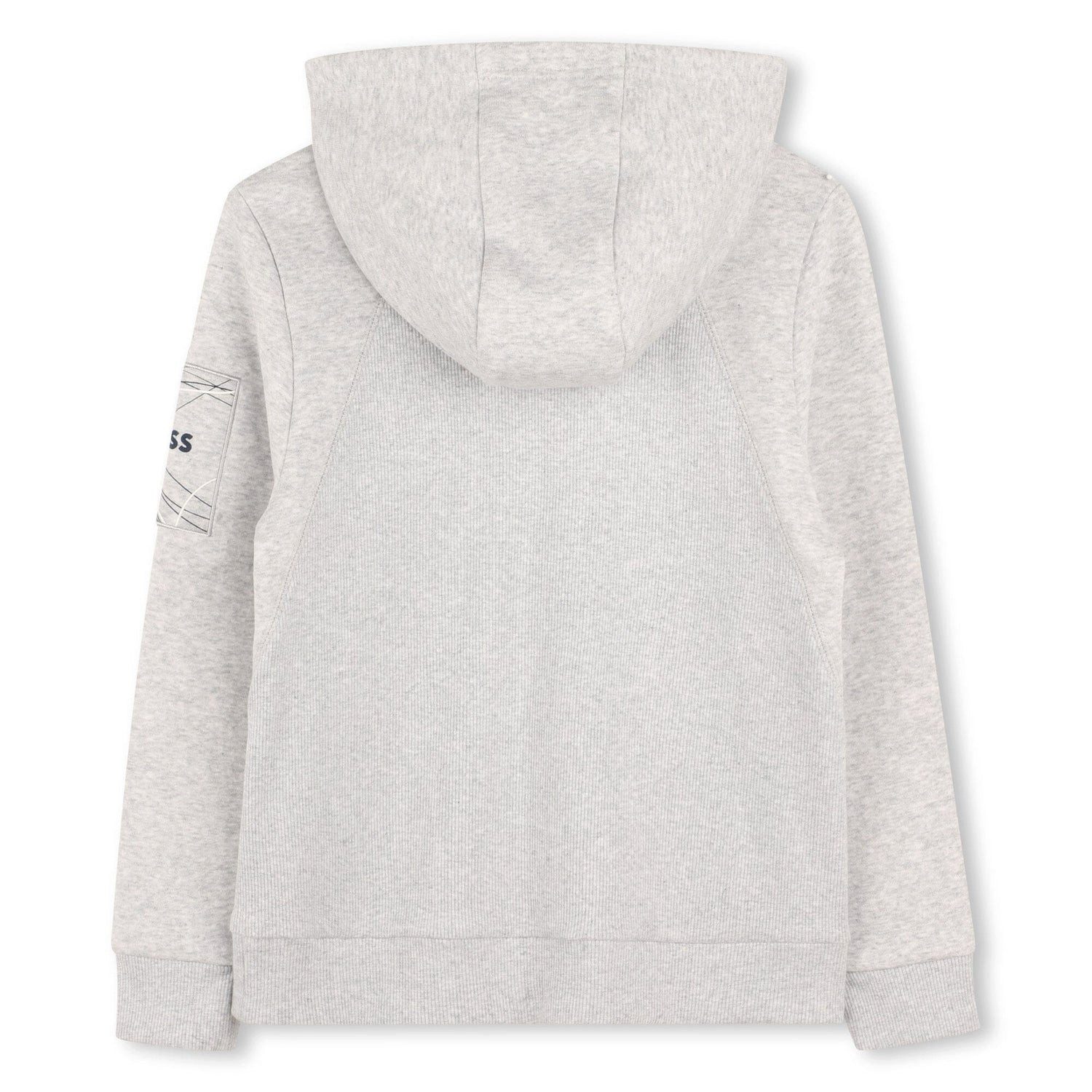 BOSS Hoodie BOSS Kids Kapuzenpullover meliertes Grau
