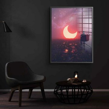 DOTCOMCANVAS® Acrylglasbild Moonlit - Acrylglas, Acrylglasbild Moonlit KI AI generiert digitale Kunst Wandbild