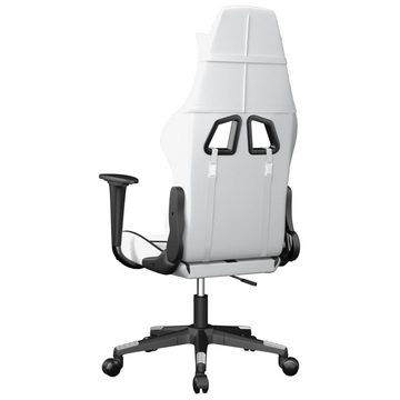 vidaXL Bürostuhl Gaming-Stuhl Weiß und Schwarz Kunstleder