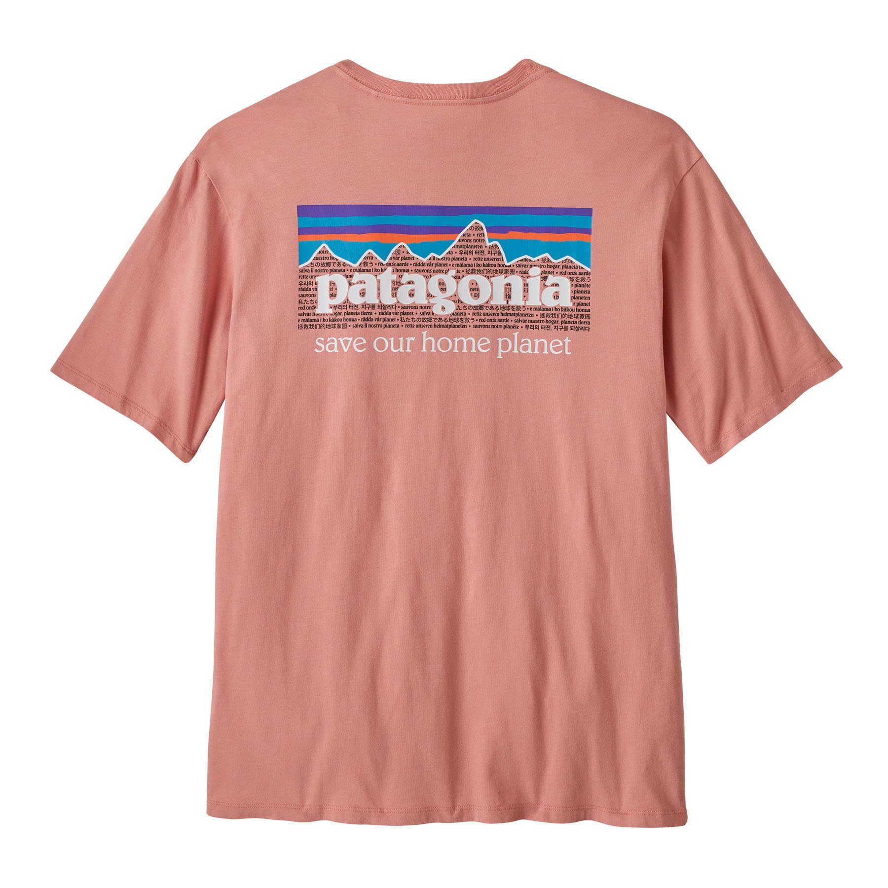 Patagonia T-Shirt Patagonia Adult Herren sunfade Organic P-6 T-Shirt pink Mission