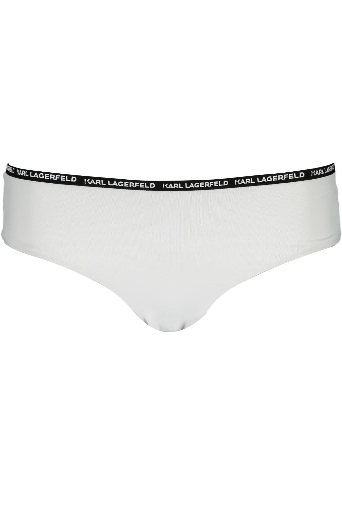 KARL LAGERFELD Badeanzug Stilvolle Damen Badehose in Weiß mit Kontrastdetails und Logodesign