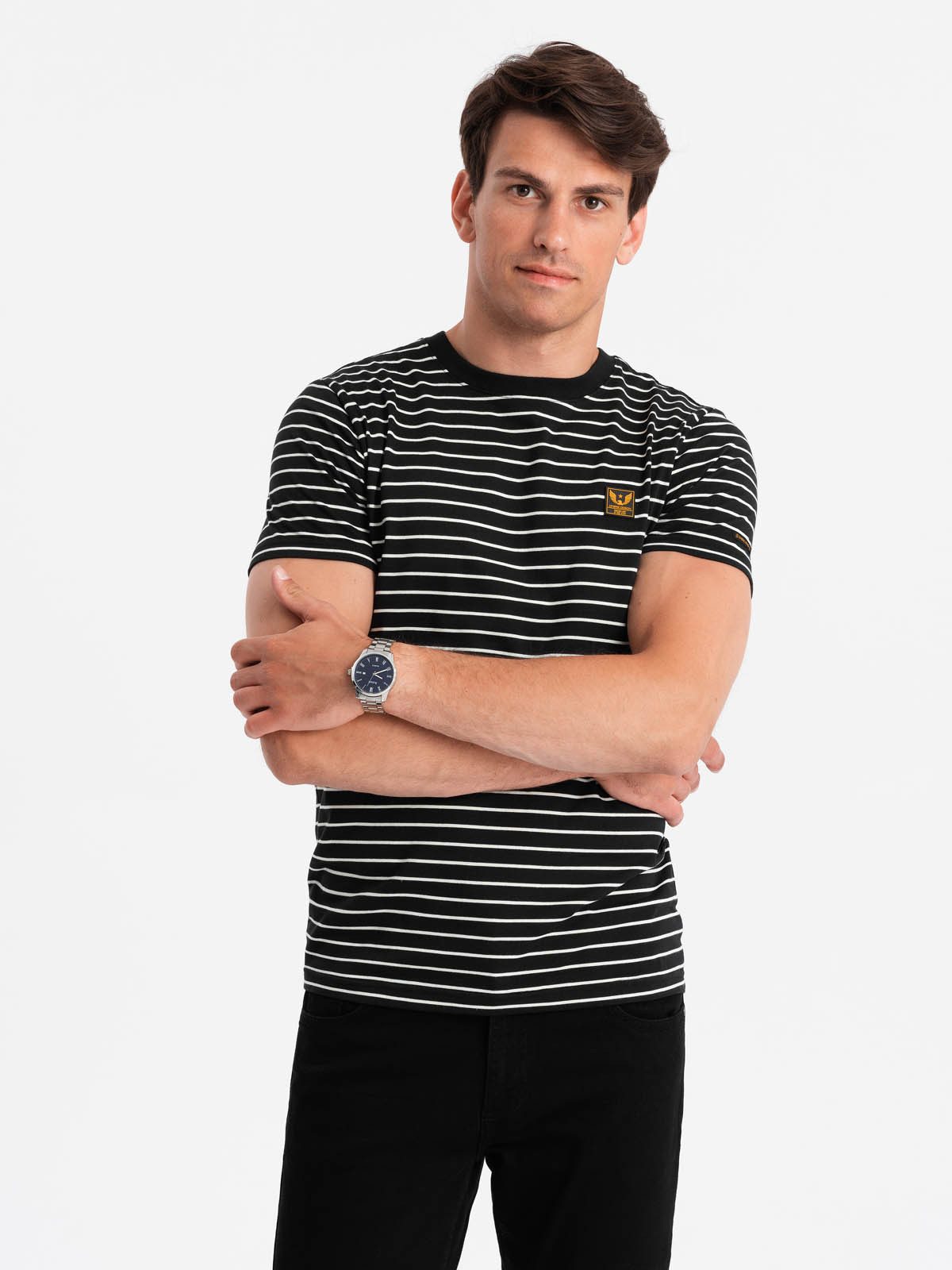 OMBRE T-Shirt Gestreiftes Herren-T-Shirt günstig online kaufen