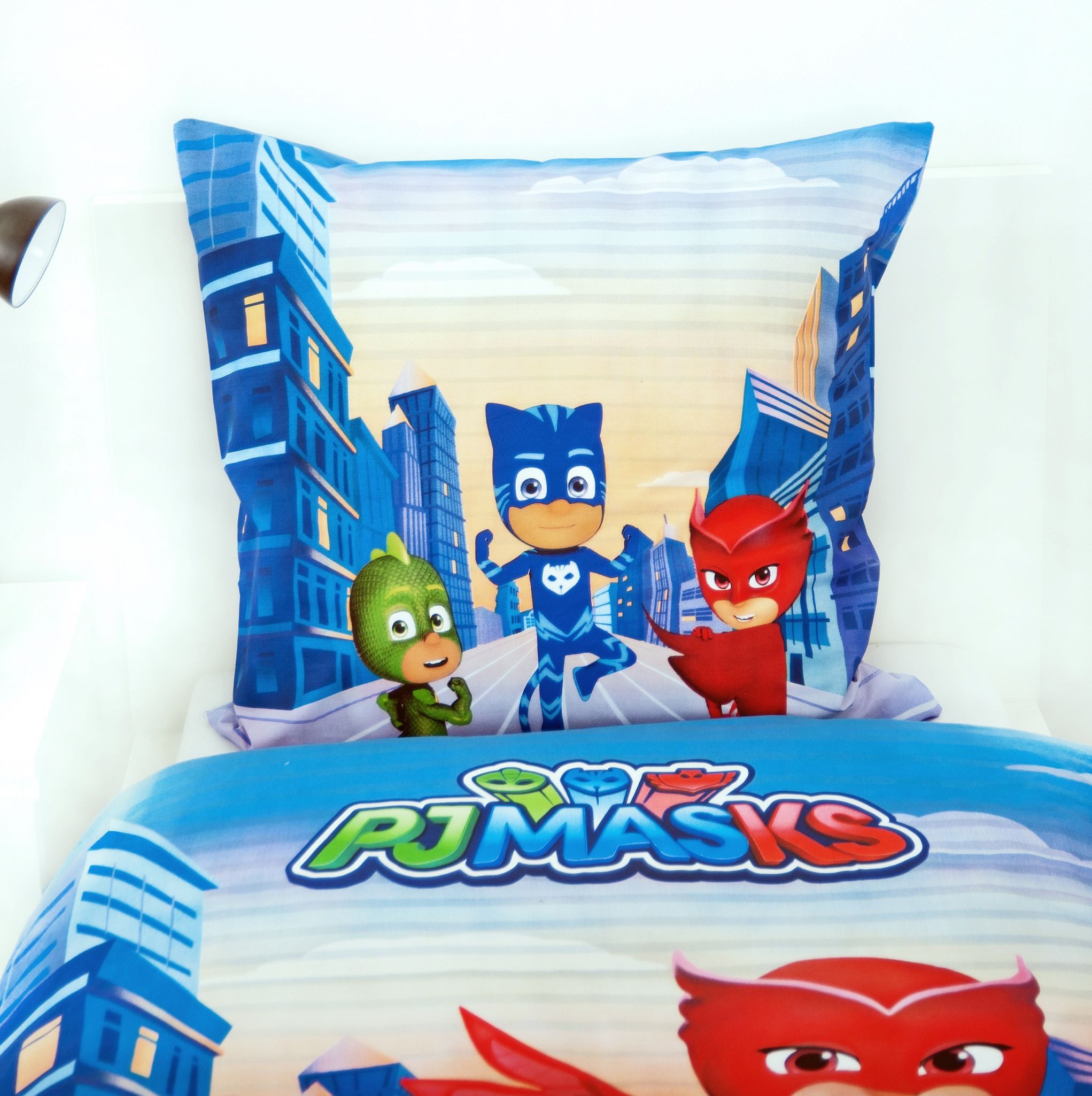 Herding Wendebettwäsche 135x200cm PJ Masks Pyjamahelden bunt, Renforcé, 2 teilig, Superhelden