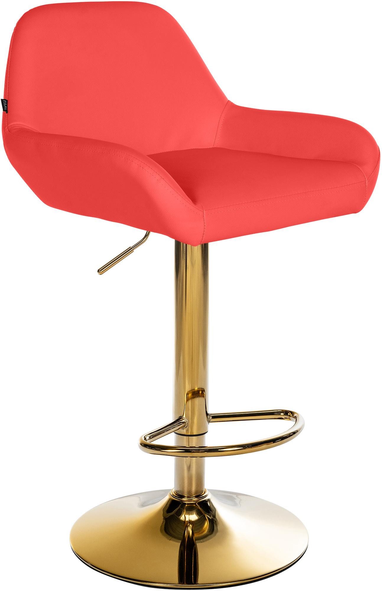 CLP Barhocker Braga, Kunstleder-Bezug, Gold-Optik, höhenverstellbar günstig online kaufen