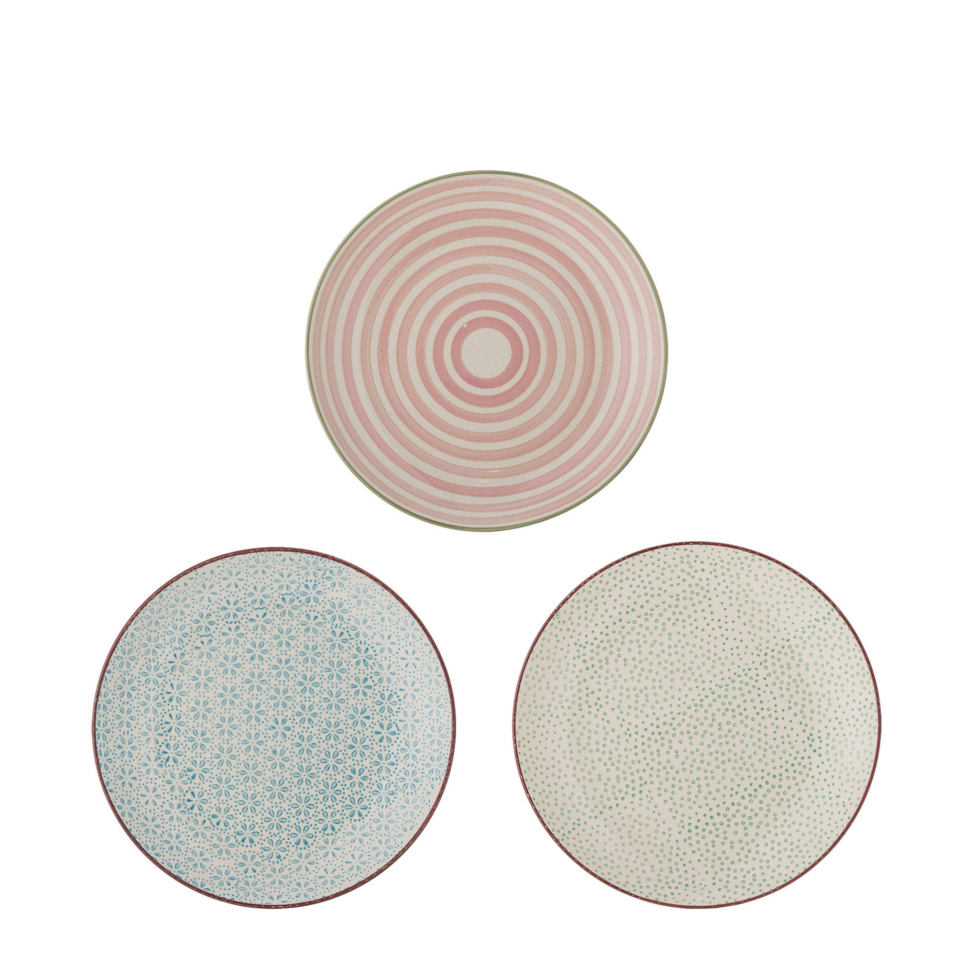 Bloomingville Teller Bloomingville Patrizia Teller, Bunt, Steingut 3er Set