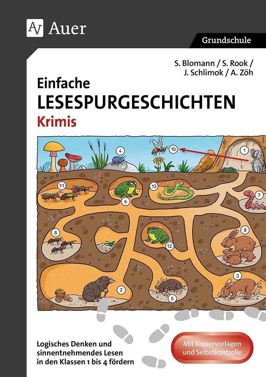 Einfache Lesespurgeschichten Krimis / S. Blomann, S. Rook, J. Schlimok, A. Zöh, Logisches Denken und sinnentnehmendes Lesen in den Klassen 1 und 2 fördern