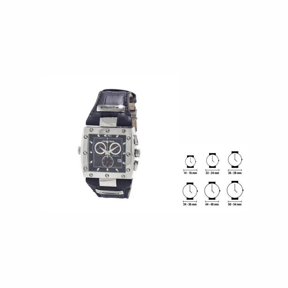 Chronotech Quarzuhr Armbanduhr Herren Leder Uhr Chronotech CT7686M-01 ...