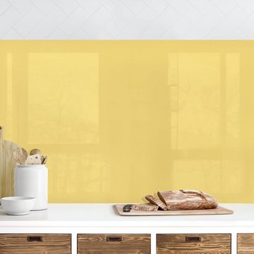 Bilderdepot24 Küchenrückwand gelb dekor einfarbig Wandpaneel Honig Wandverkleidung Küche, (1-tlg., Nischenrückwand - für Fliesenspiegel ohne Bohren - matt), Spritzschutz Rückwand Küche Herd - Folie selbstklebend versch. Größen