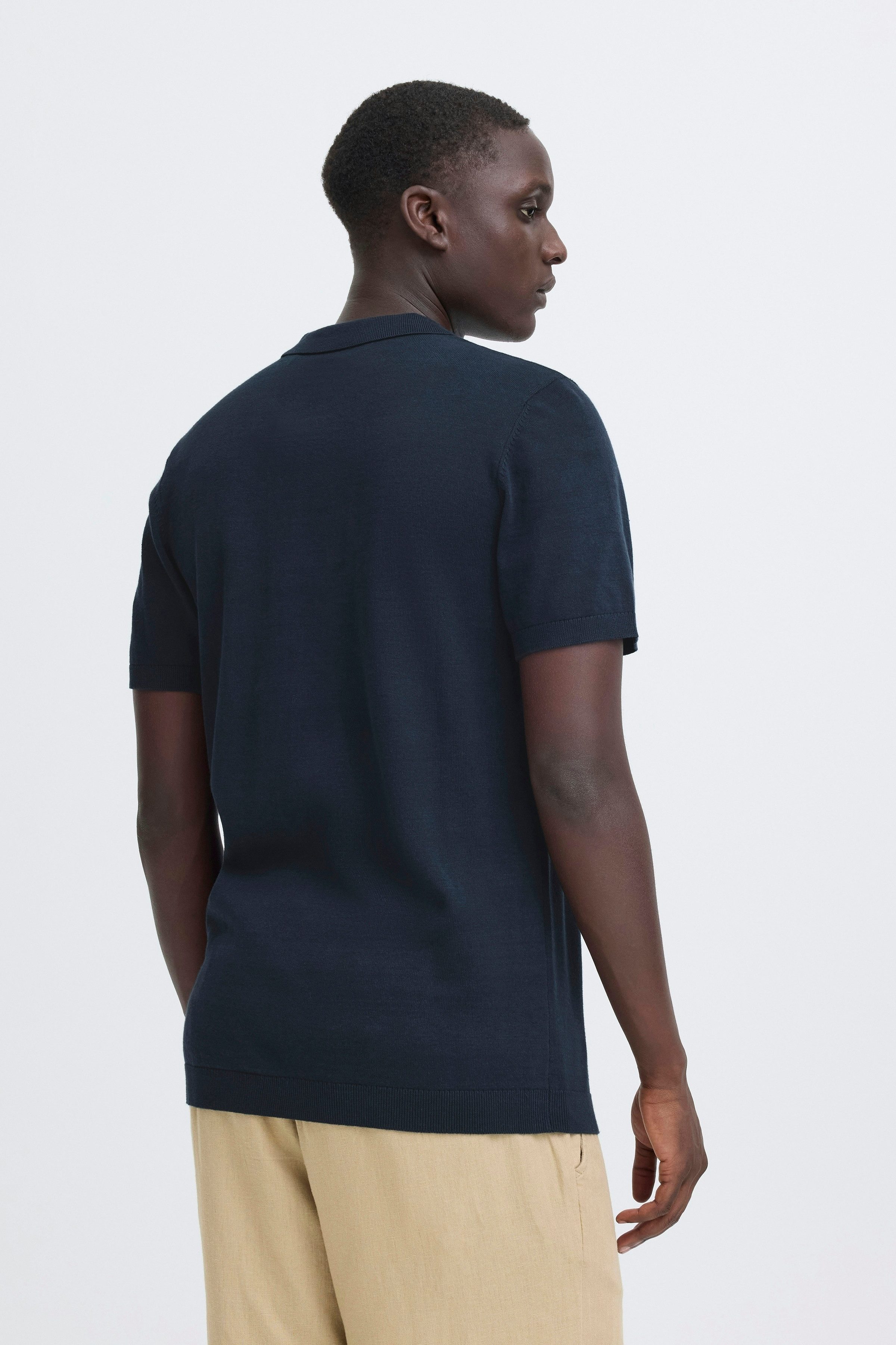 Blend Poloshirt BHBRAY KNIT POLO aus Baumwolle und Strick, Regular Fit, pflegeleicht, mit Markenlabel