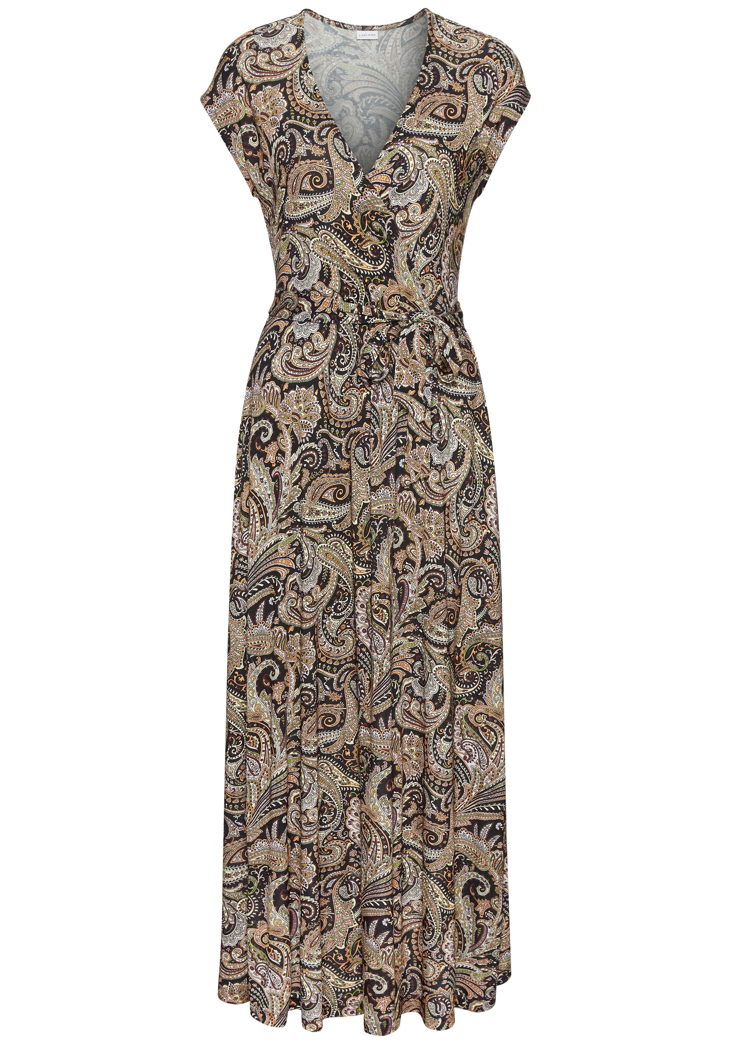 LASCANA Maxikleid mit Paisleydruck aus weicher Viskoseware Elegantes Sommerkleid, Strandkleid, langes Druckkleid, Viskosekleid – Bild 2 von 5
